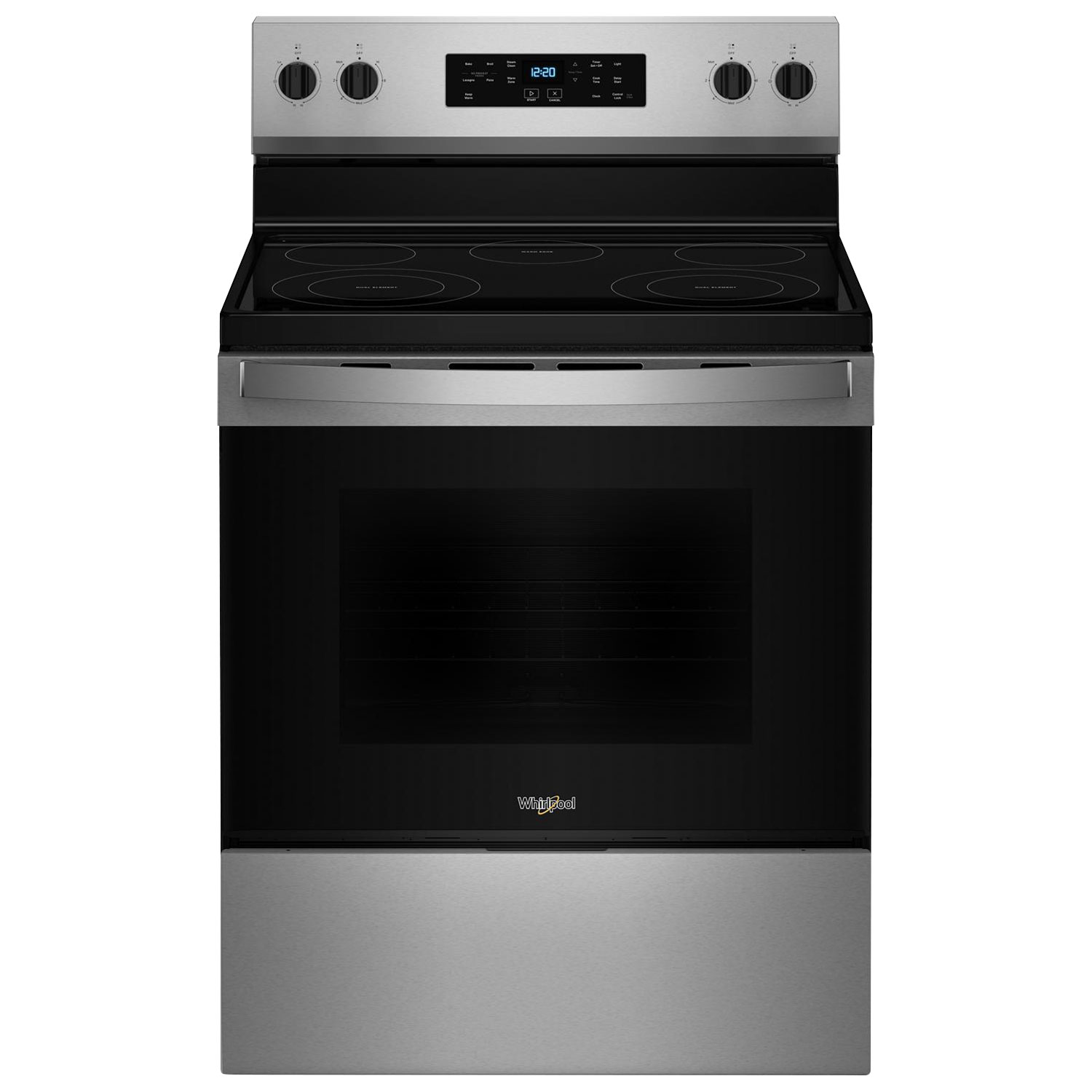 Whirlpool 3 Series 30" 5.3 Cu. Ft. Steam-Clean 5-Elements Freestanding Electric Range - SS