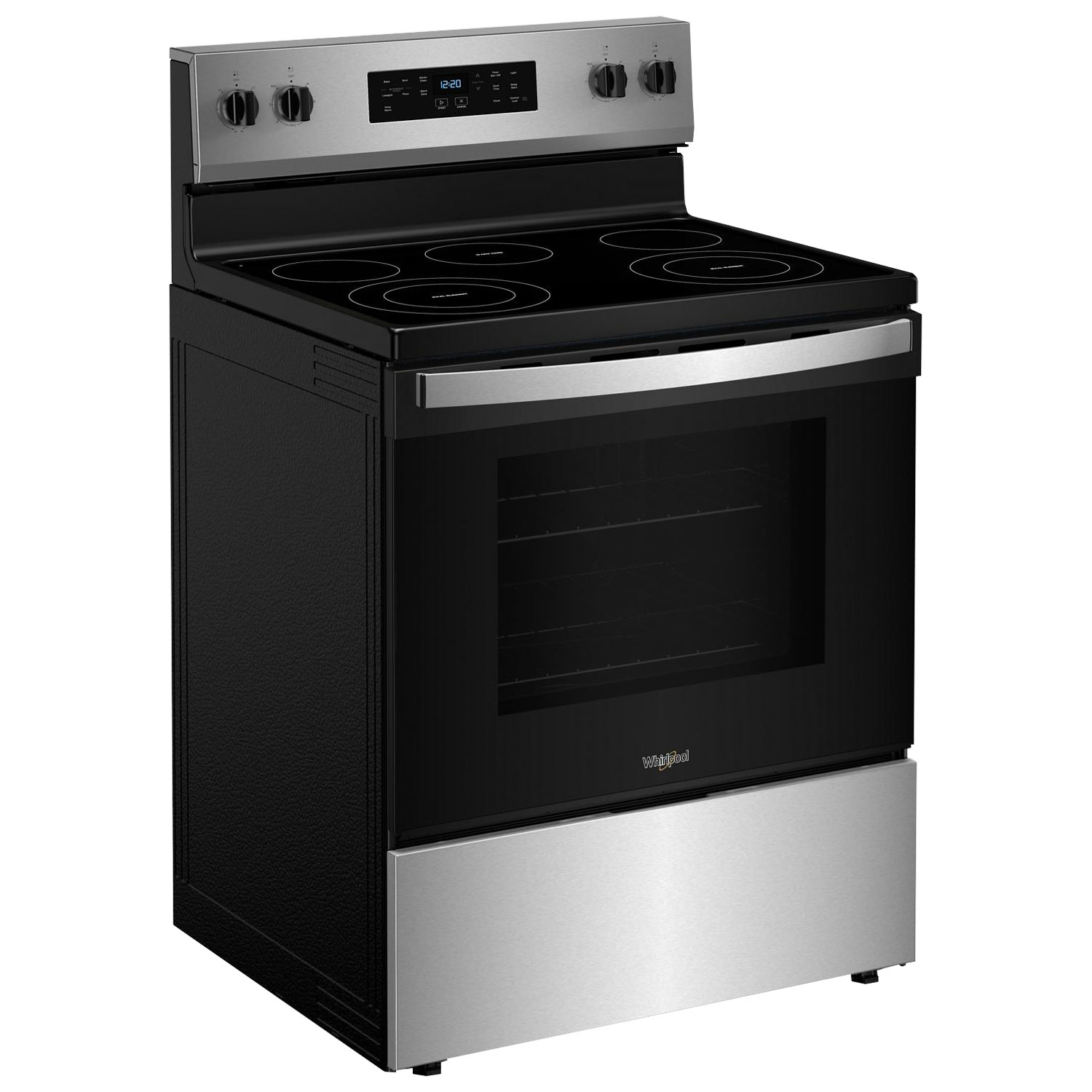 Whirlpool 3 Series 30" 5.3 Cu. Ft. Steam-Clean 5-Elements Freestanding Electric Range - SS
