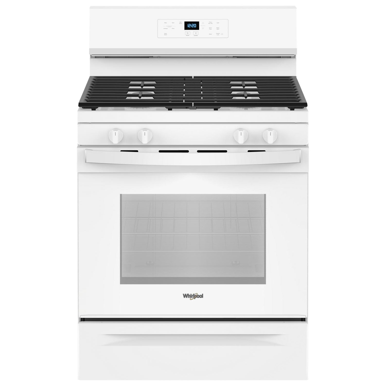 Cuisinière au gaz autonome avec four autonettoyant 5,3 pi³ 30 po série 3 de Whirlpool - Blanc