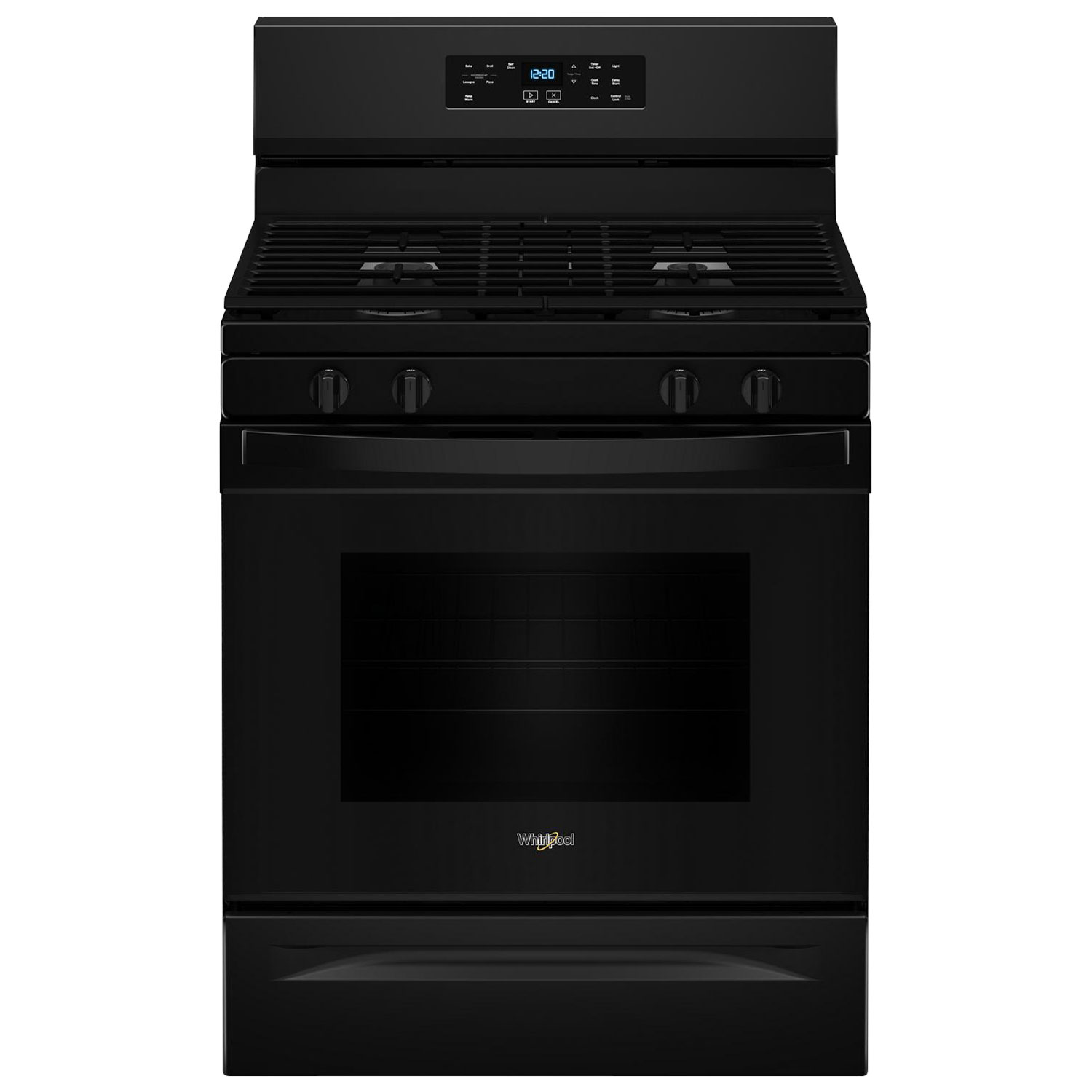 Cuisinière au gaz autonome avec four autonettoyant 5,3 pi³ 30 po série de Whirlpool - Noir