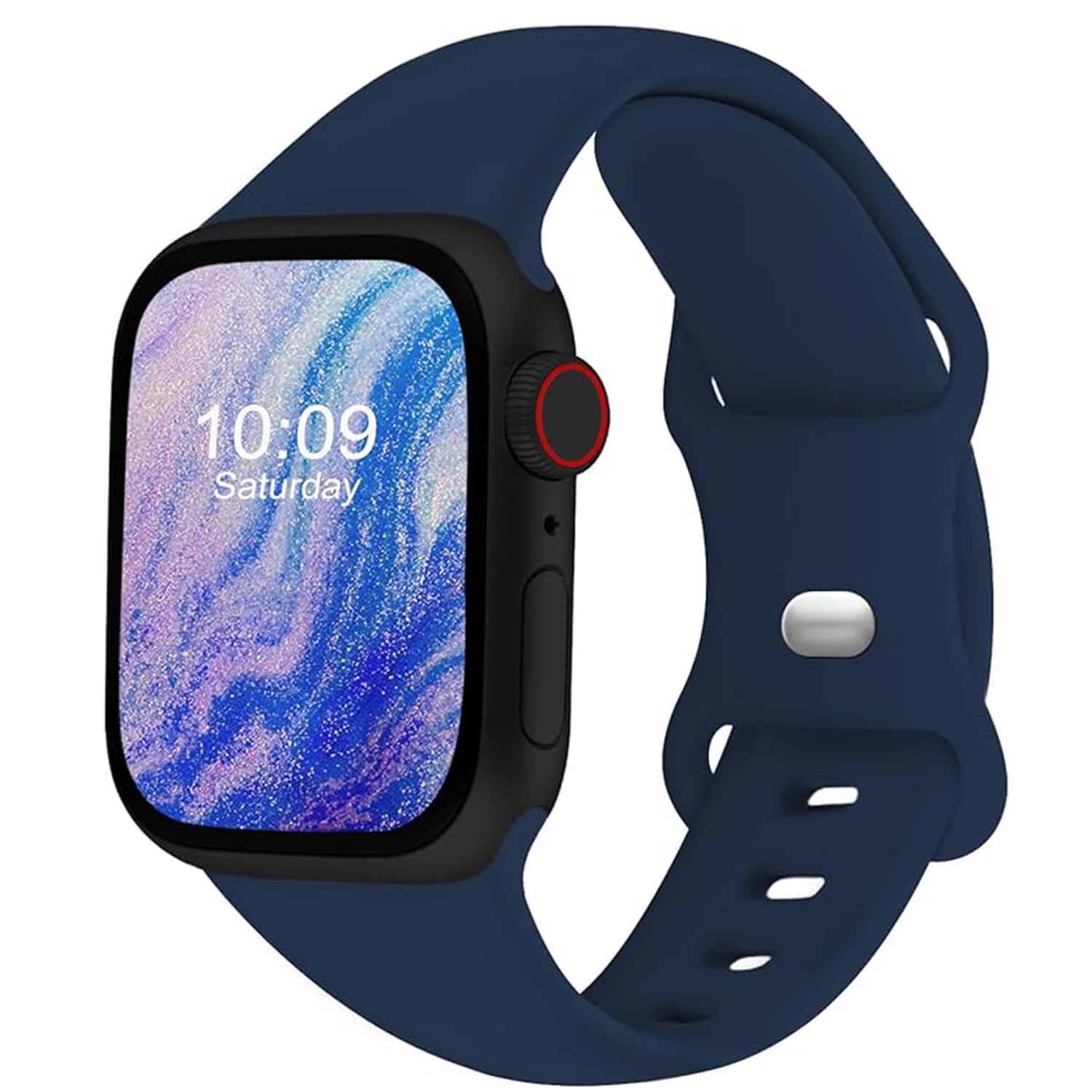 Soft Silicone Replacement Band Strap for Apple Watch iWatch Series 1 to 7 SE, 38mm 40mm 41mm - Blue