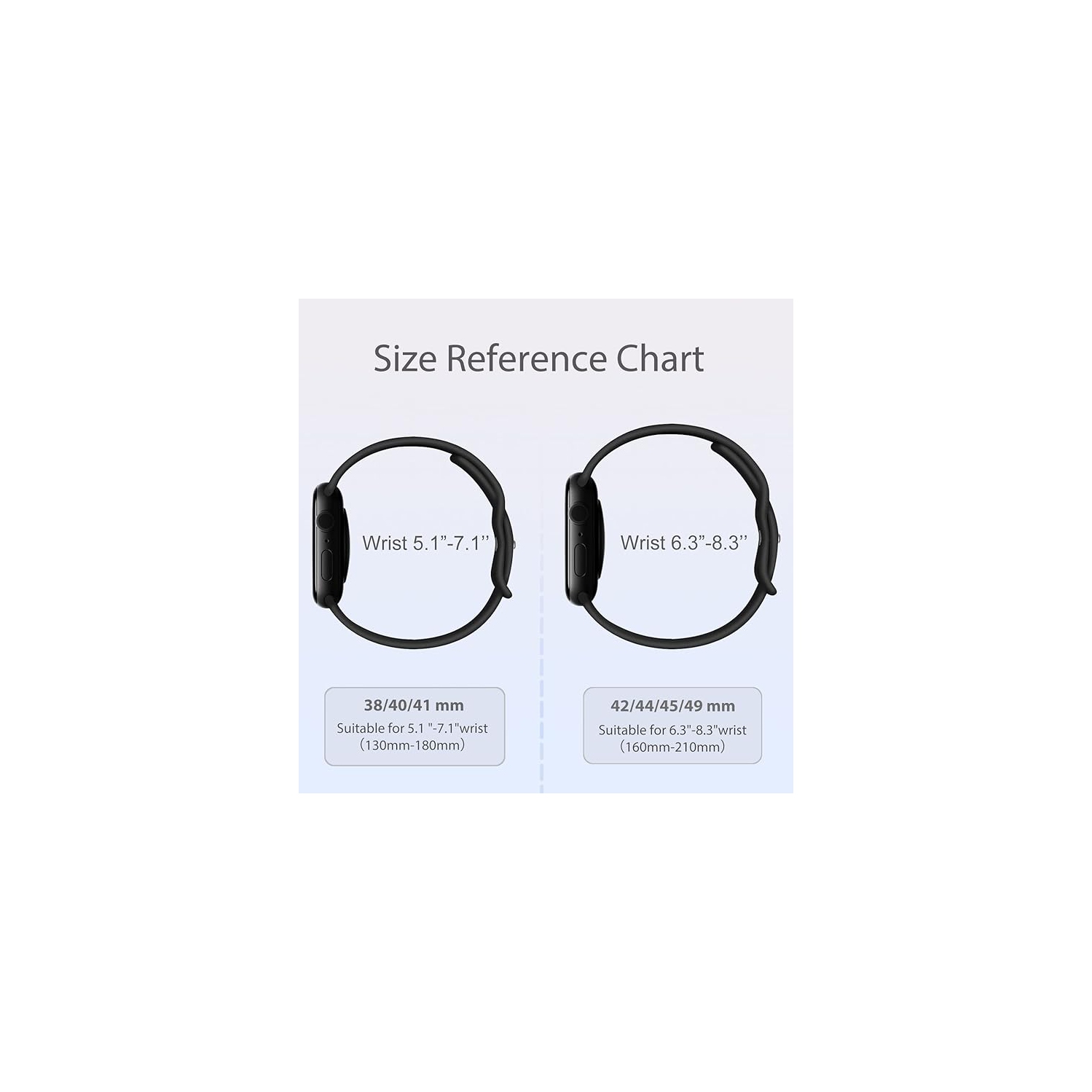 Soft Silicone Replacement Band Strap for Apple Watch iWatch Series 1 to 7 SE, 38mm 40mm 41mm - Rose Gold