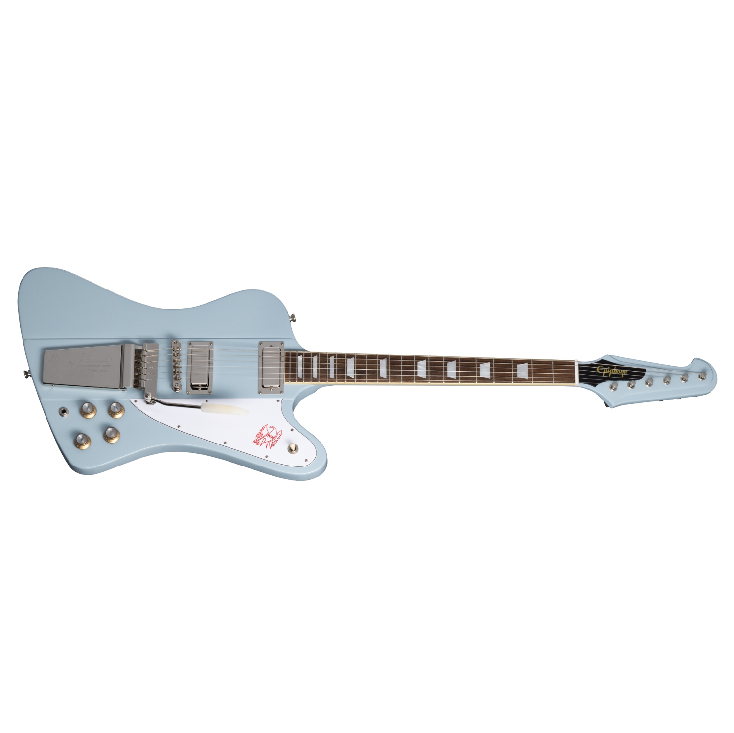 Epiphone 1963 Firebird V Electric Guitar with Hardshell Case - Frost Blue