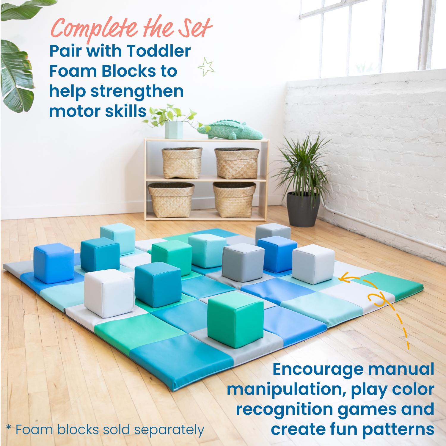 Tapis d'activités patchwork, tapis de jeu pliable