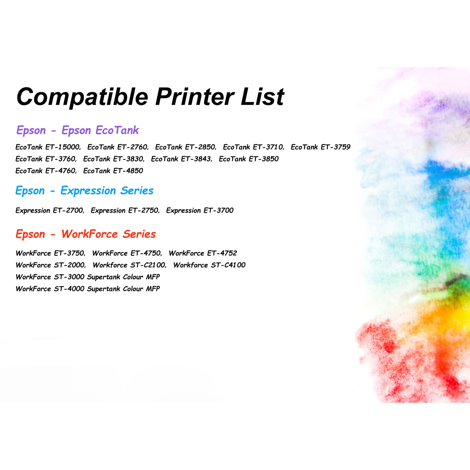 5PK bouteilles de rechange compatibles pour Epson 502 T502 EcoTank et-2750 et-3750 et-4750 et-2760 et-3760 et-4760 et-2700 et-3700 et-3710 et-15000