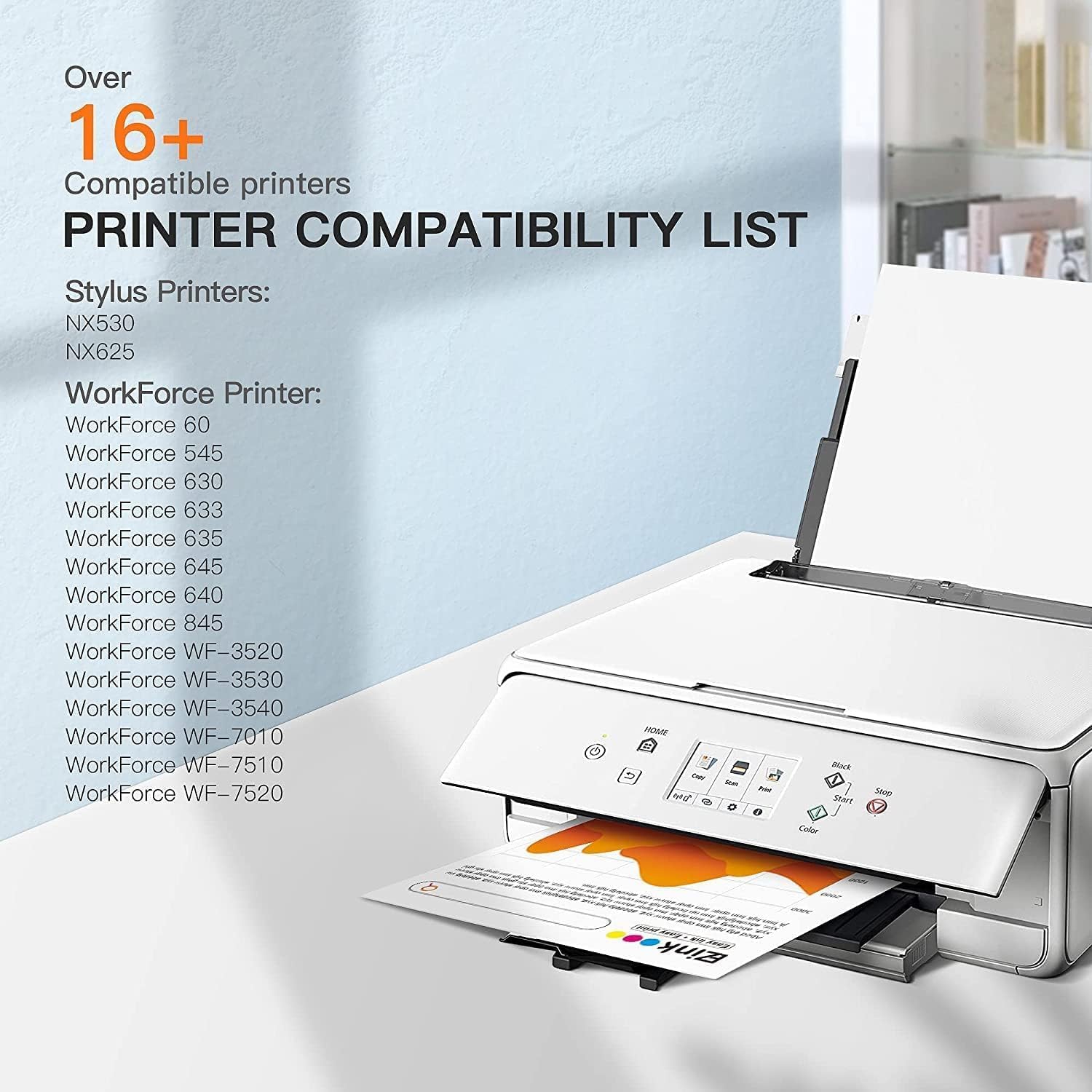 1Set&1BK Compatible Ink Cartridge Replacement for Epson T127 127 to use with Epson NX530 625 WF-3520 WF-3530 WF-3540 WF-7010 WF-7510 7520 545 645