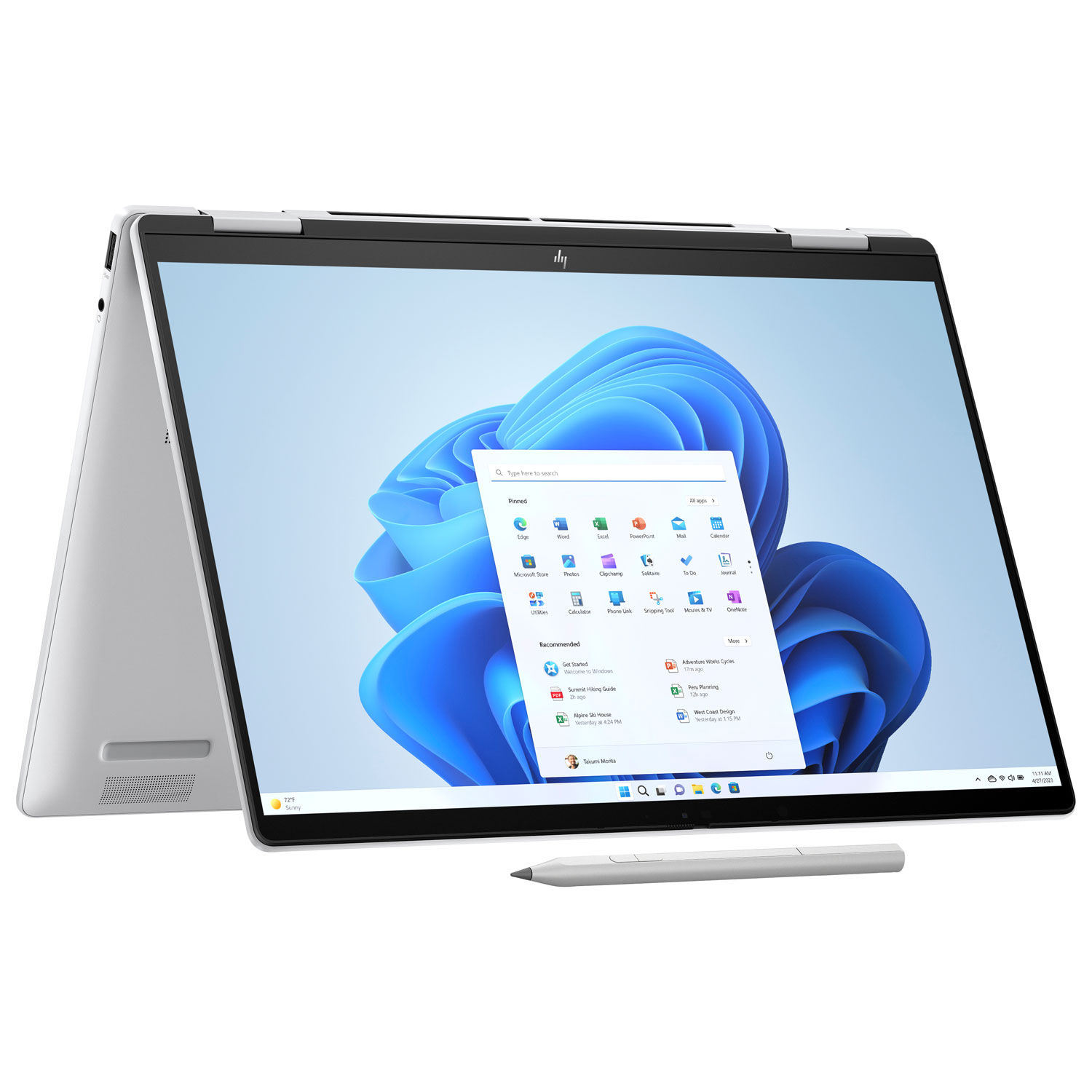 HP Envy x360 14" Touchscreen 2-in-1 Laptop - Glacier Silver (AMD Ryzen 7 8840HS/1TB SSD/32GB RAM/Win 11)