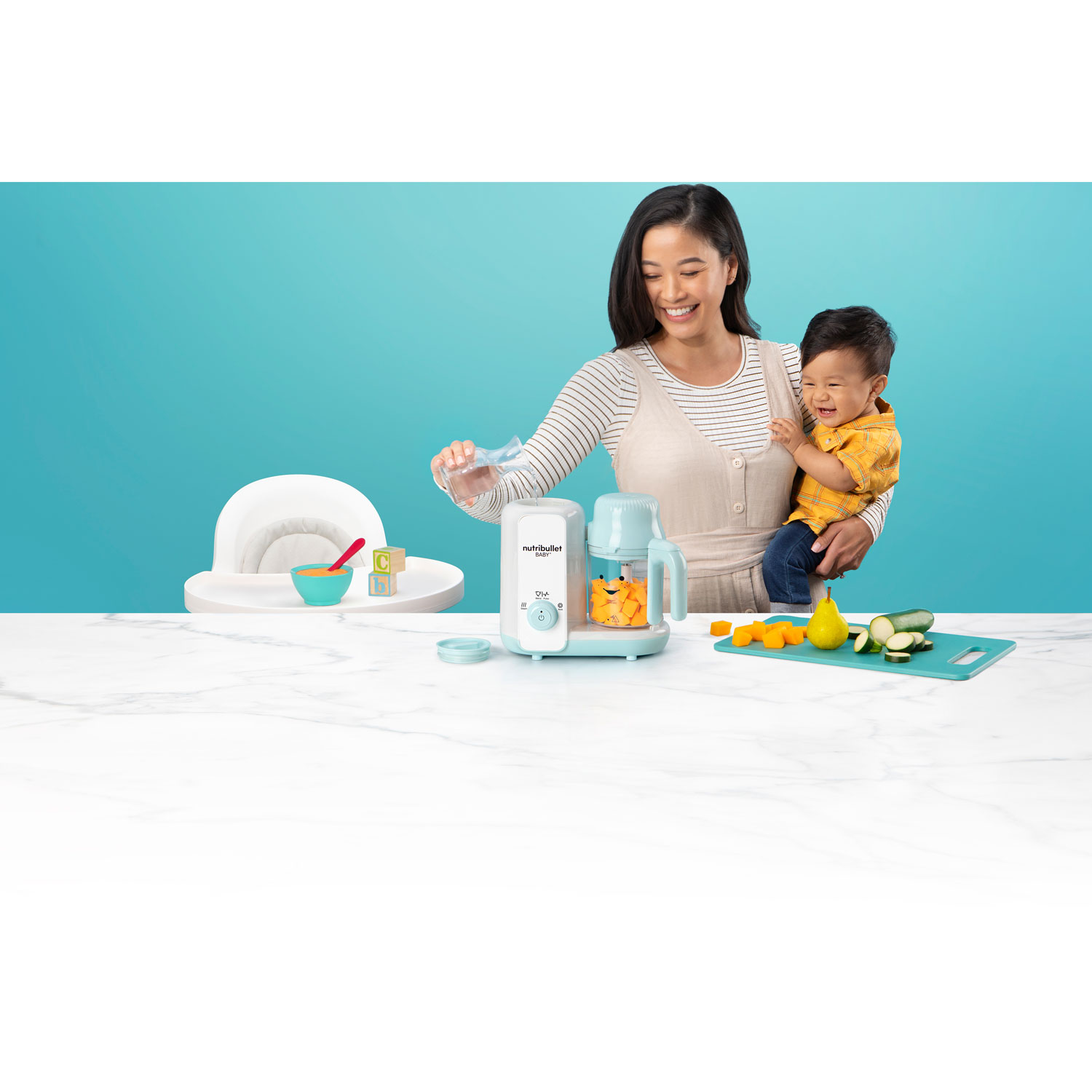 Nutribullet Baby Steam & Blend Baby Food Maker - Matte White/Blue
