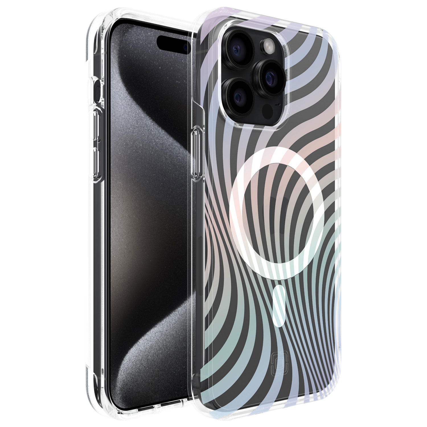 Incipio Forme Fitted Hard Shell Case for iPhone 15 Pro Max - Hypnowave Iridesccent