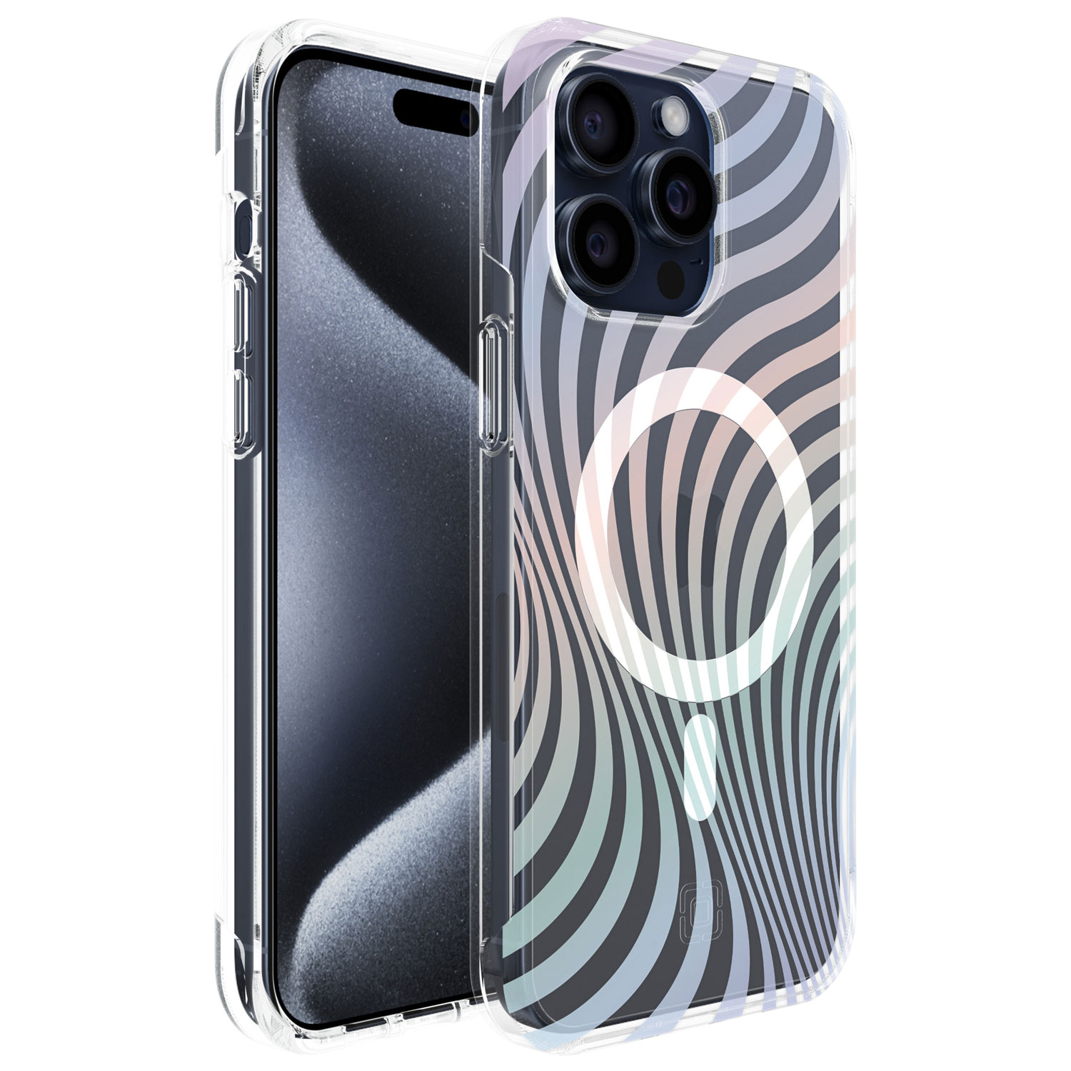 Incipio Forme Fitted Hard Shell Case for iPhone 15 Pro Max - Hypnowave Iridesccent