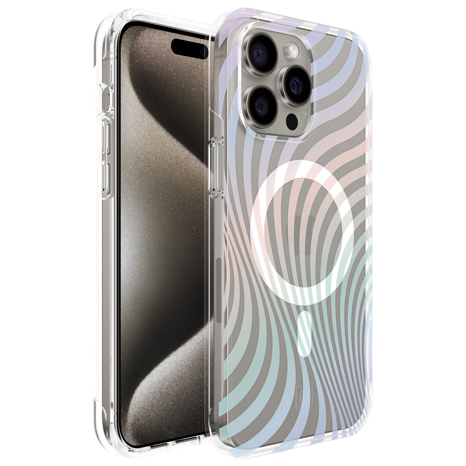 Incipio Forme Fitted Hard Shell Case for iPhone 15 Pro Max - Hypnowave Iridesccent