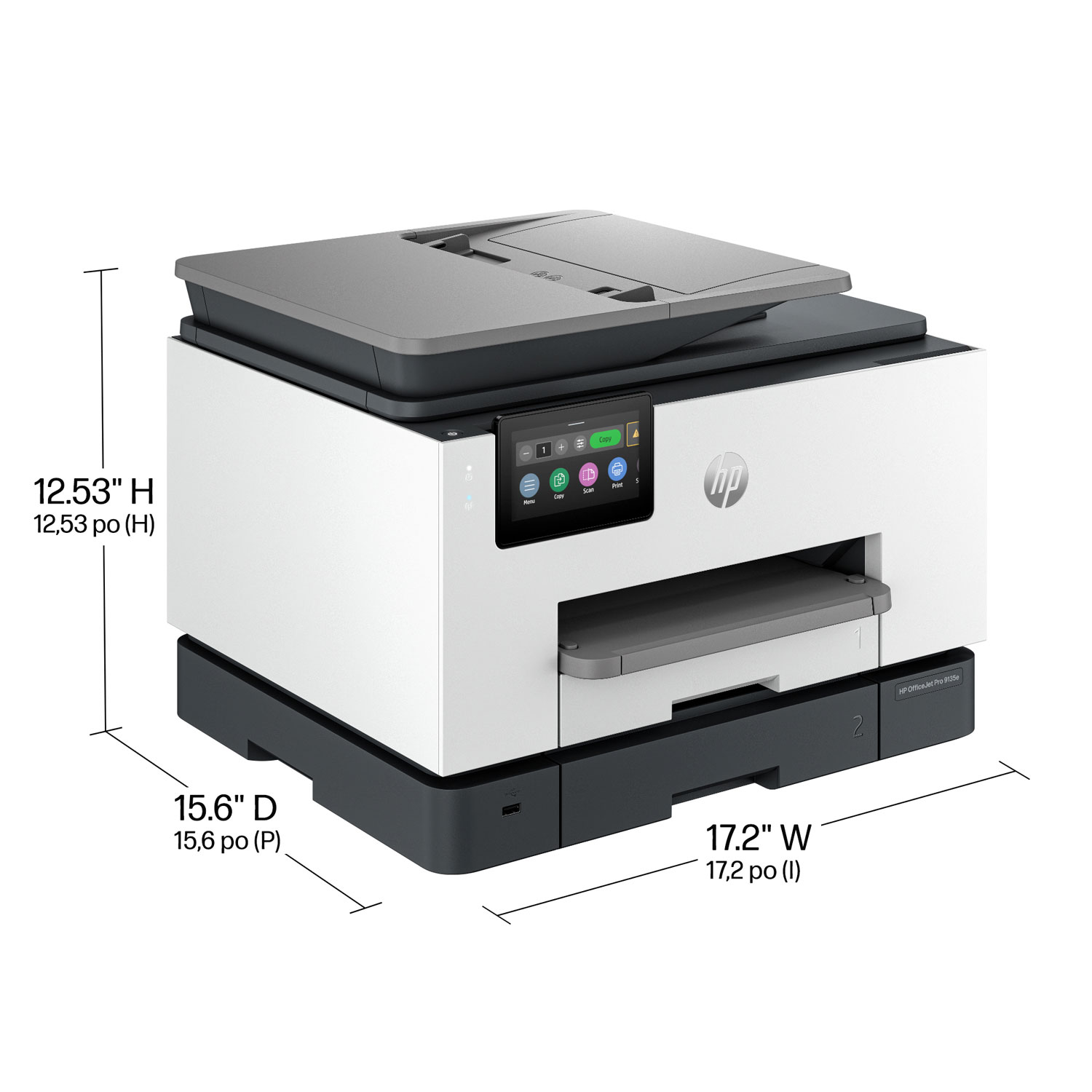Imprimante à jet d'encre tout-en-un sans fil OfficeJet Pro 9135e de HP - Essai de 3 mois de Instant Ink de HP inclus*