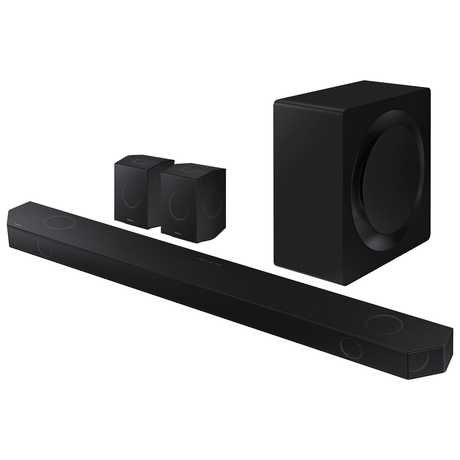 Samsung HW-Q990D/ZC 11.1.4 Channel Sound Bar with Wireless Subwoofer & Up-Firing Rear Speakers - Graphite Black