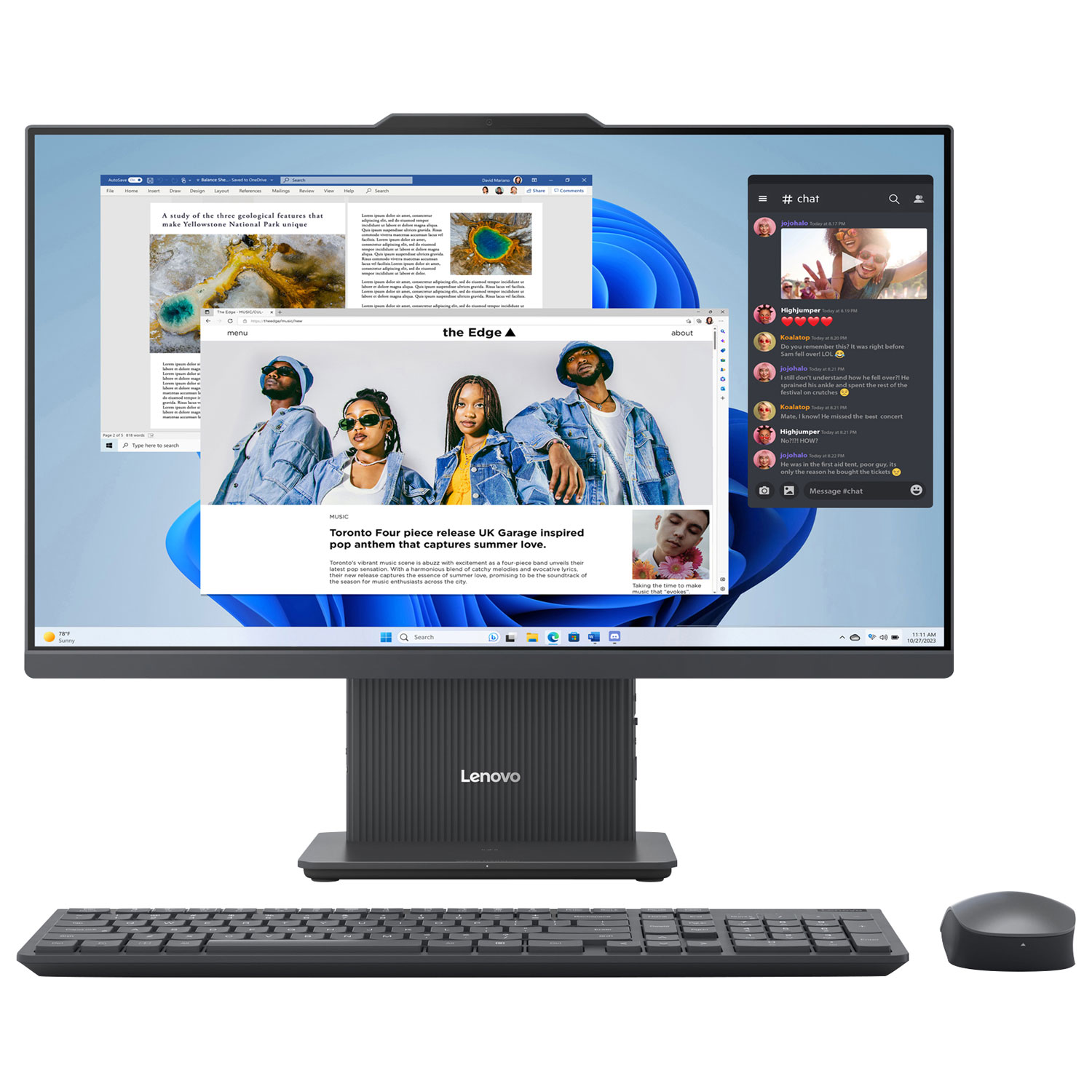 Lenovo Ideacentre AIO 3 Desktop PC - Luna Grey (AMD Ryzen 3 7335U/8GB RAM/512GB SSD/Windows 11)
