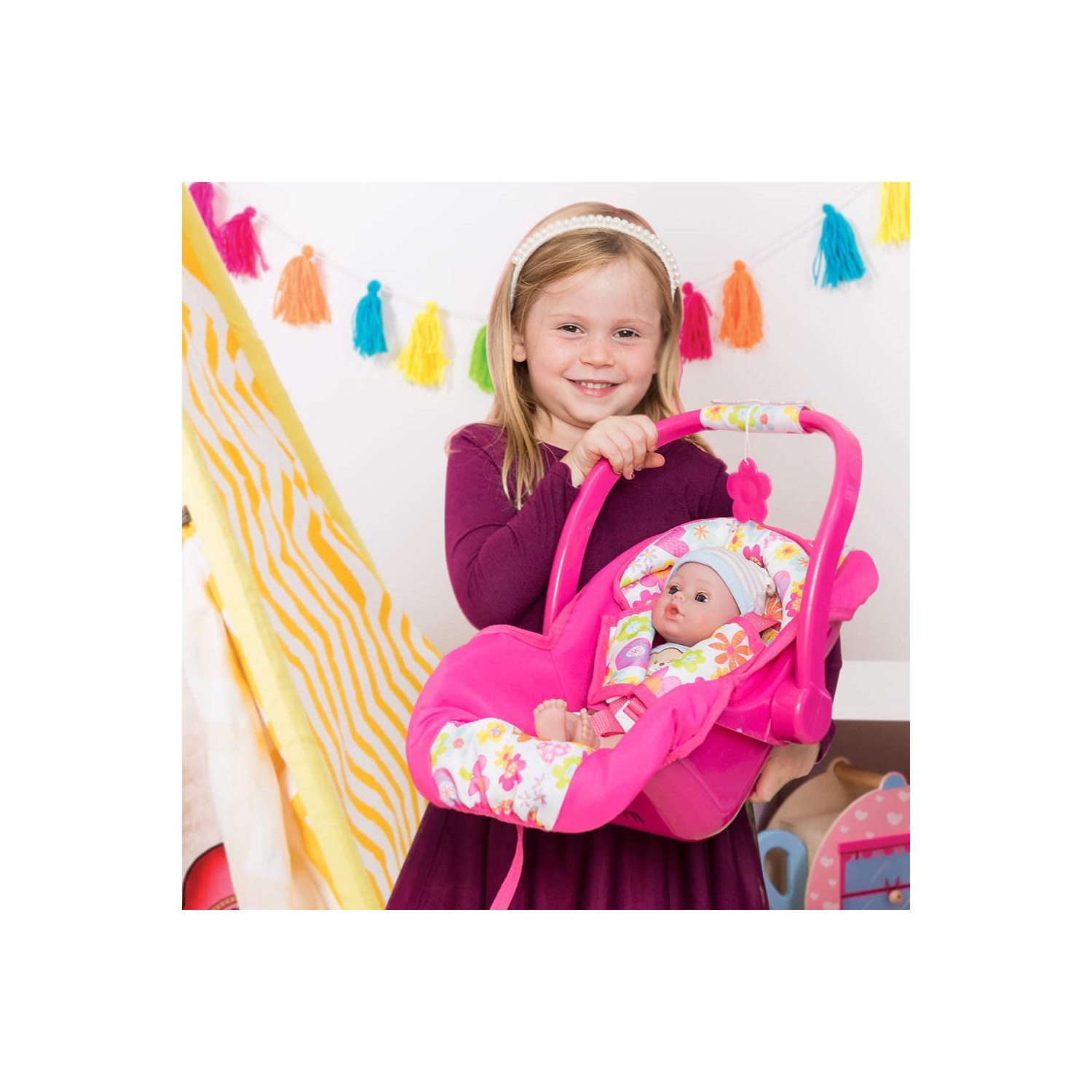 Pink Car Seat Carrier