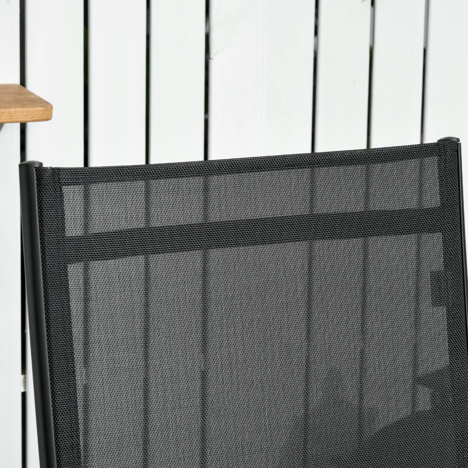 Outsunny Lounge Chair Set of 2 with Wheels, Outdoor Chaise Lounge with 5-Level Adjustable Backrest for Garden, Backyard, Patio, Deck, Poolside, Black