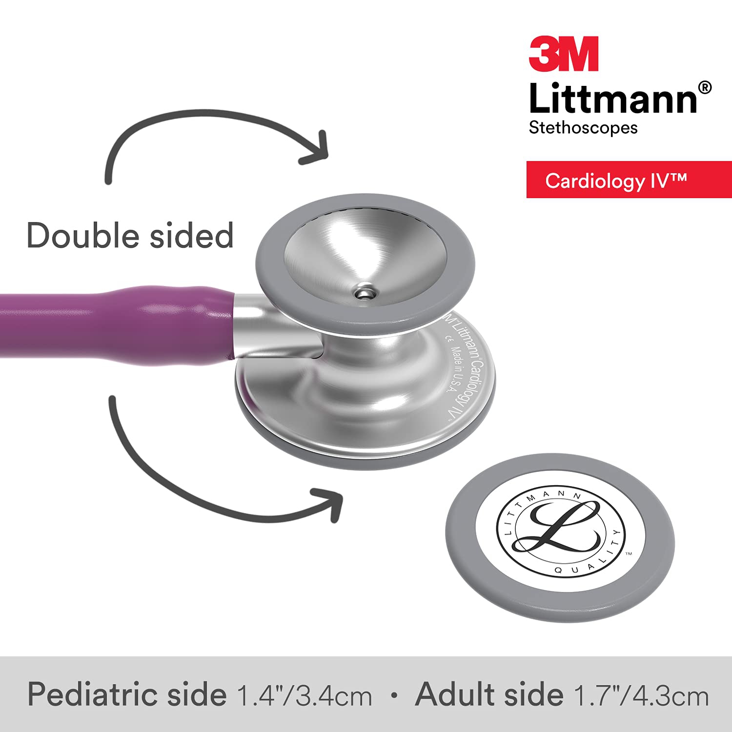 3 M – stéthoscope diagnostique Littmann Cardiology IV, prune tube, 27 po, 6156