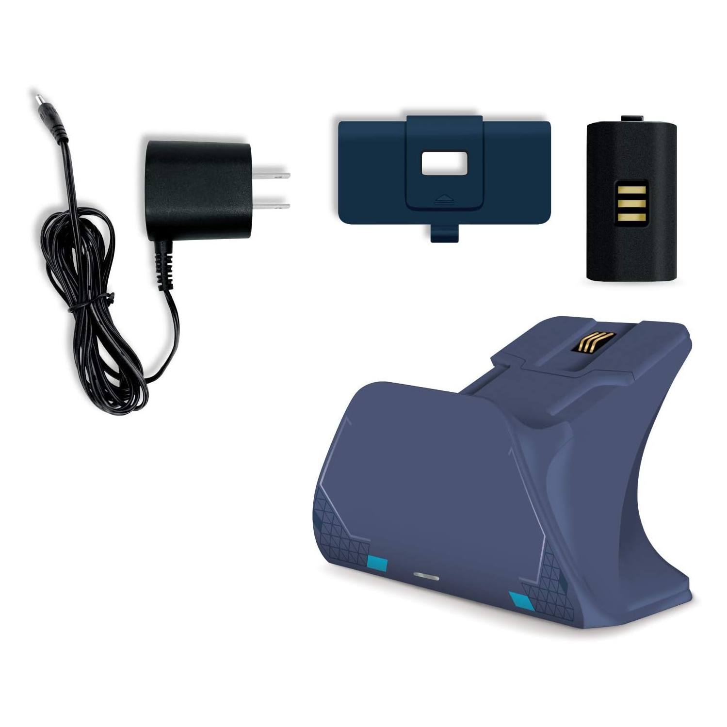 Support de recharge universel bleu pour Xbox Pro de Controller Gear Sport avec batterie rechargeable de 1100 mAh, station de recharge pour Xbox