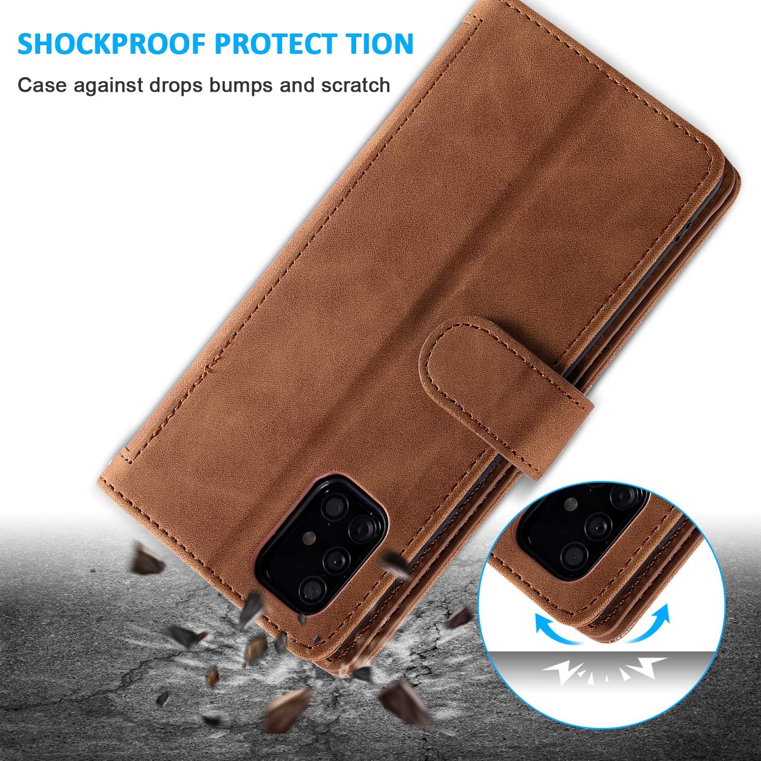 Wallet Case for Samsung Note 20 ULTRA, Retro Matte 9 Card Holder Slots Zipper Pocket Case PU Leather Magnetic Closure Kickstand with Wrist Strap