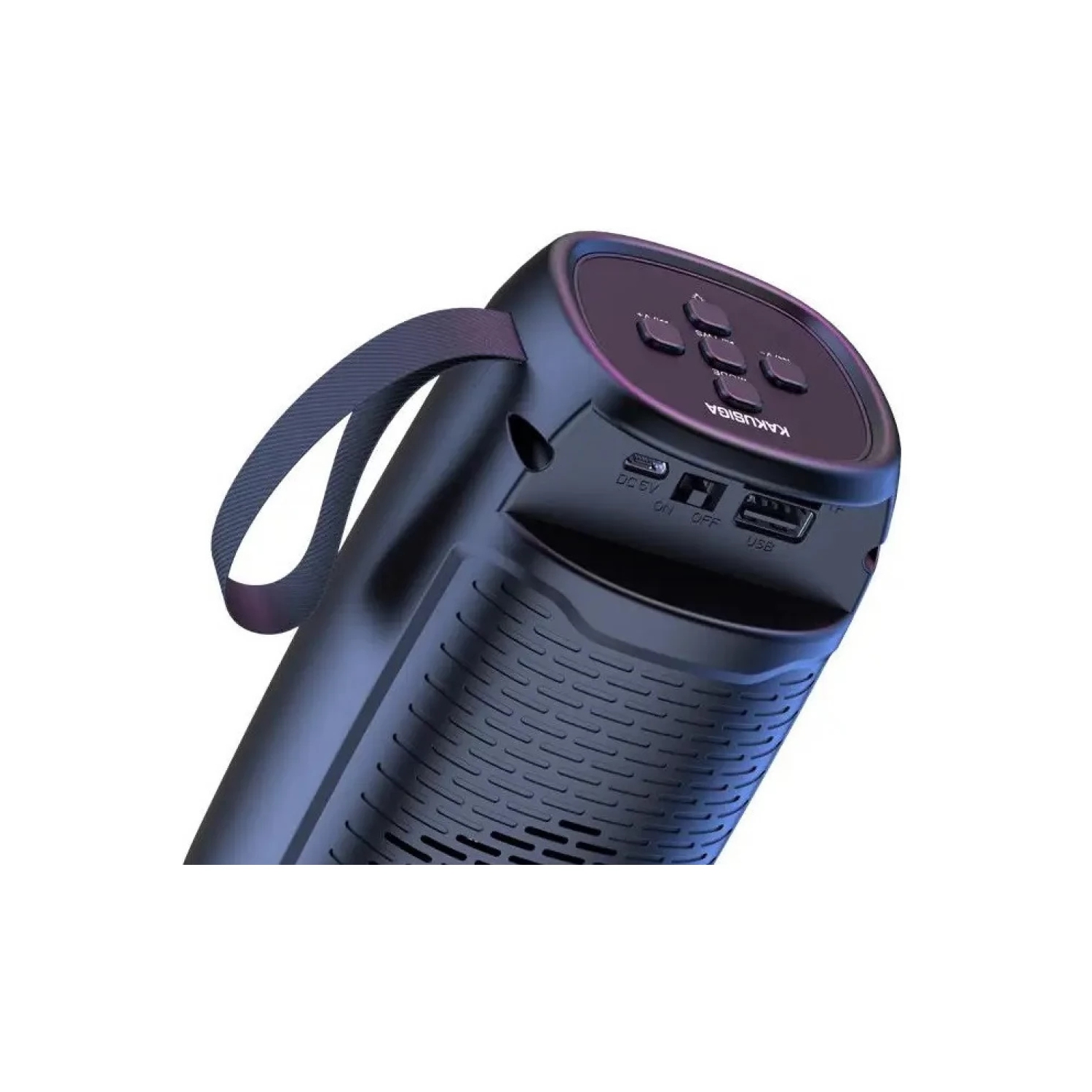 Haut-parleur stéréo portatif sans fil Bluetooth avec éclairage DEL coloré pour les fêtes d'intérieur