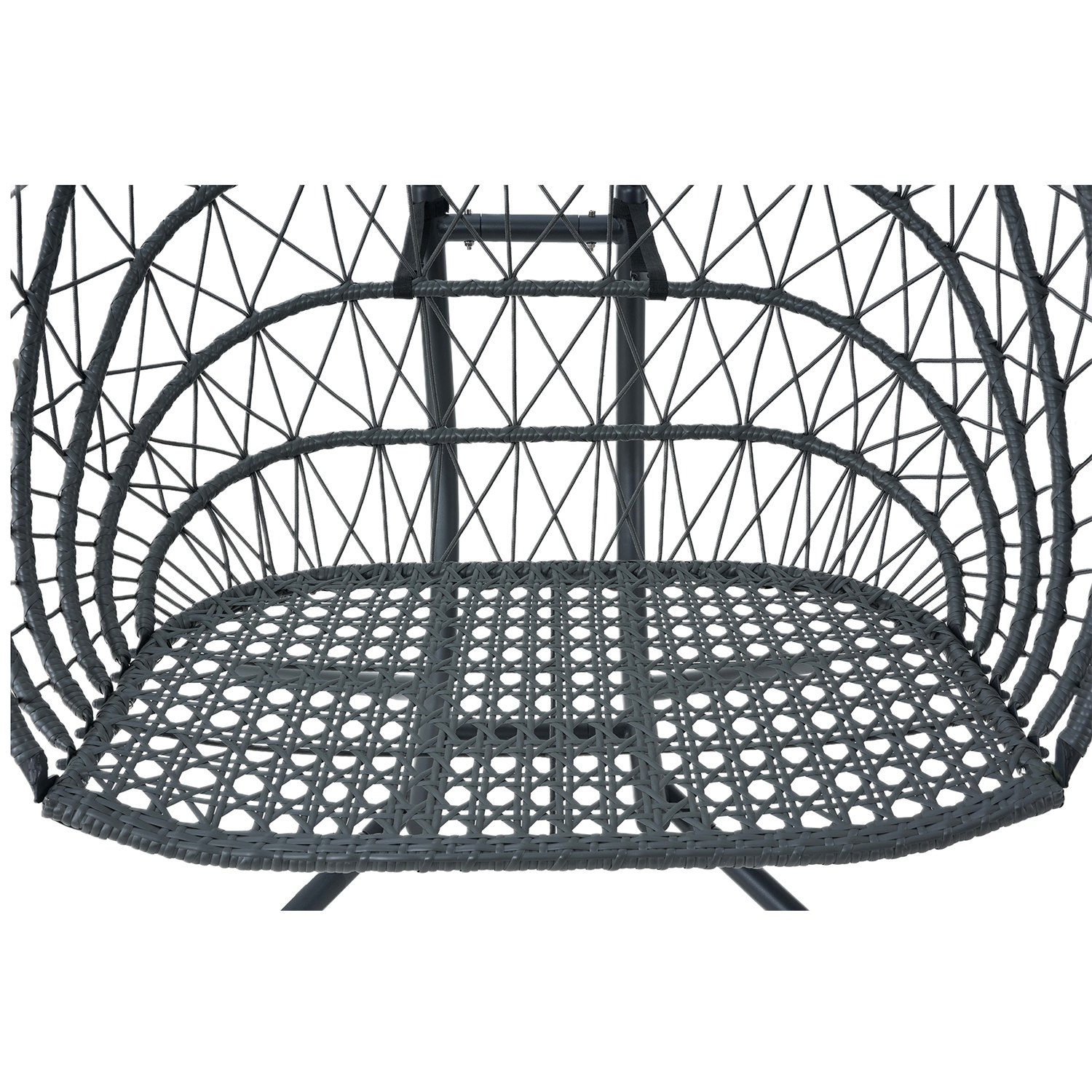 Kingman Outdoor/Indoor Double Porch Swing Egg Chair with Stand