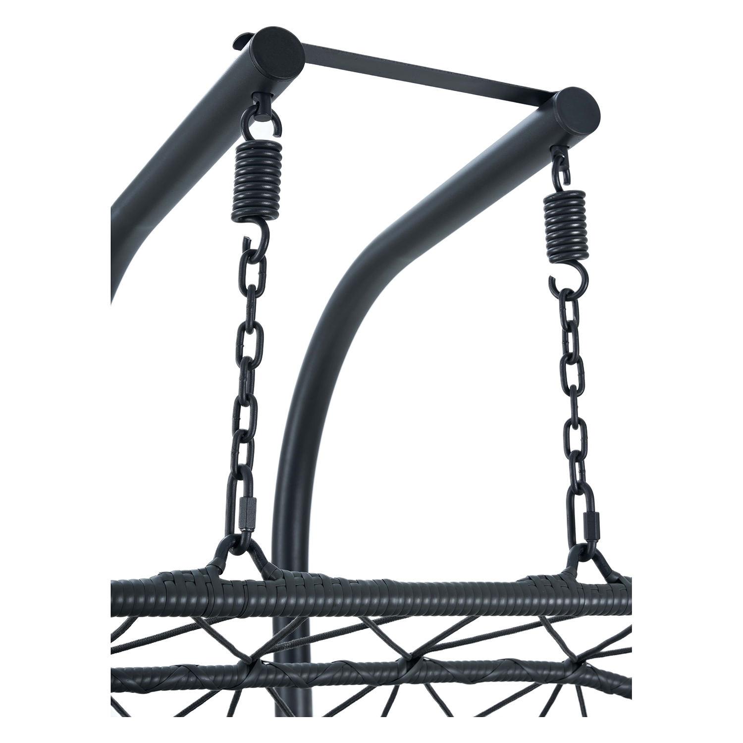 Kingman Outdoor/Indoor Double Porch Swing Egg Chair with Stand