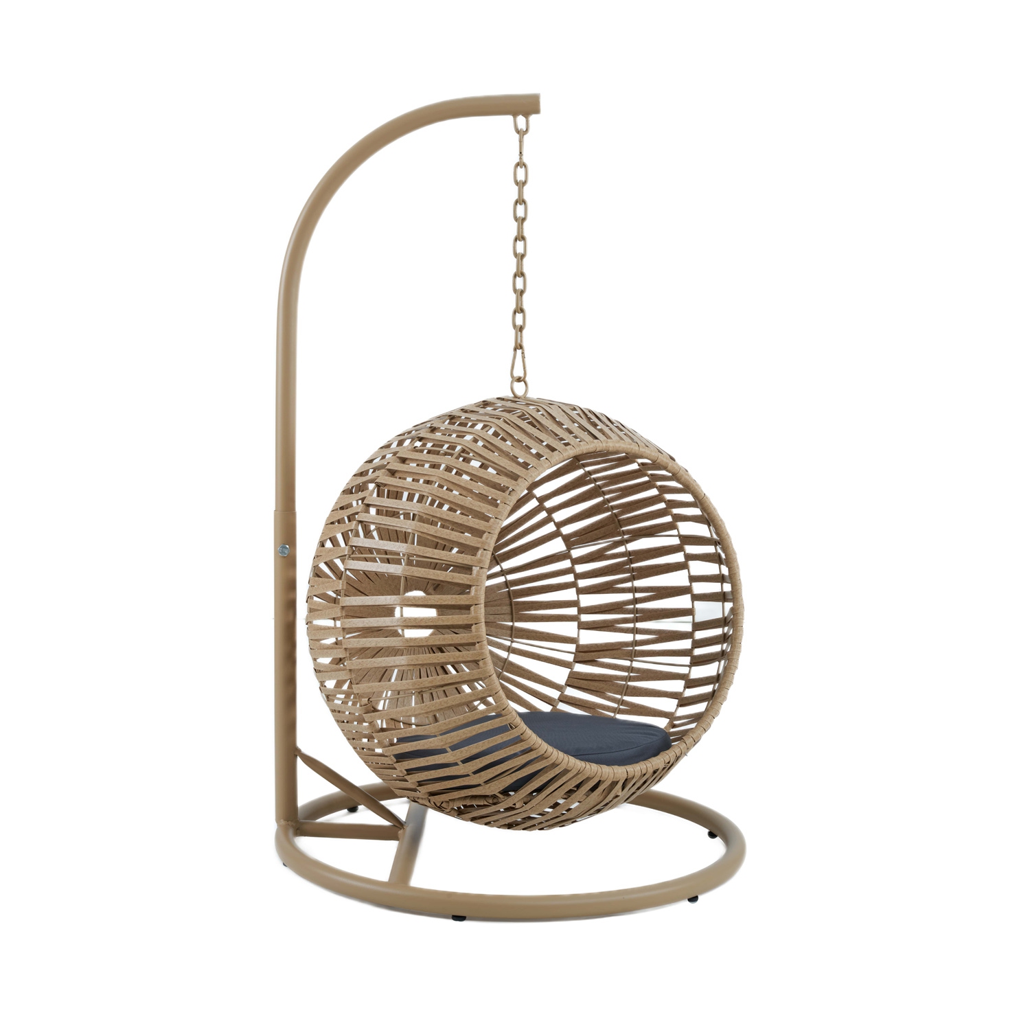 Kingman Handcrafted Porch Swing with Cushion for Pet - Yellow