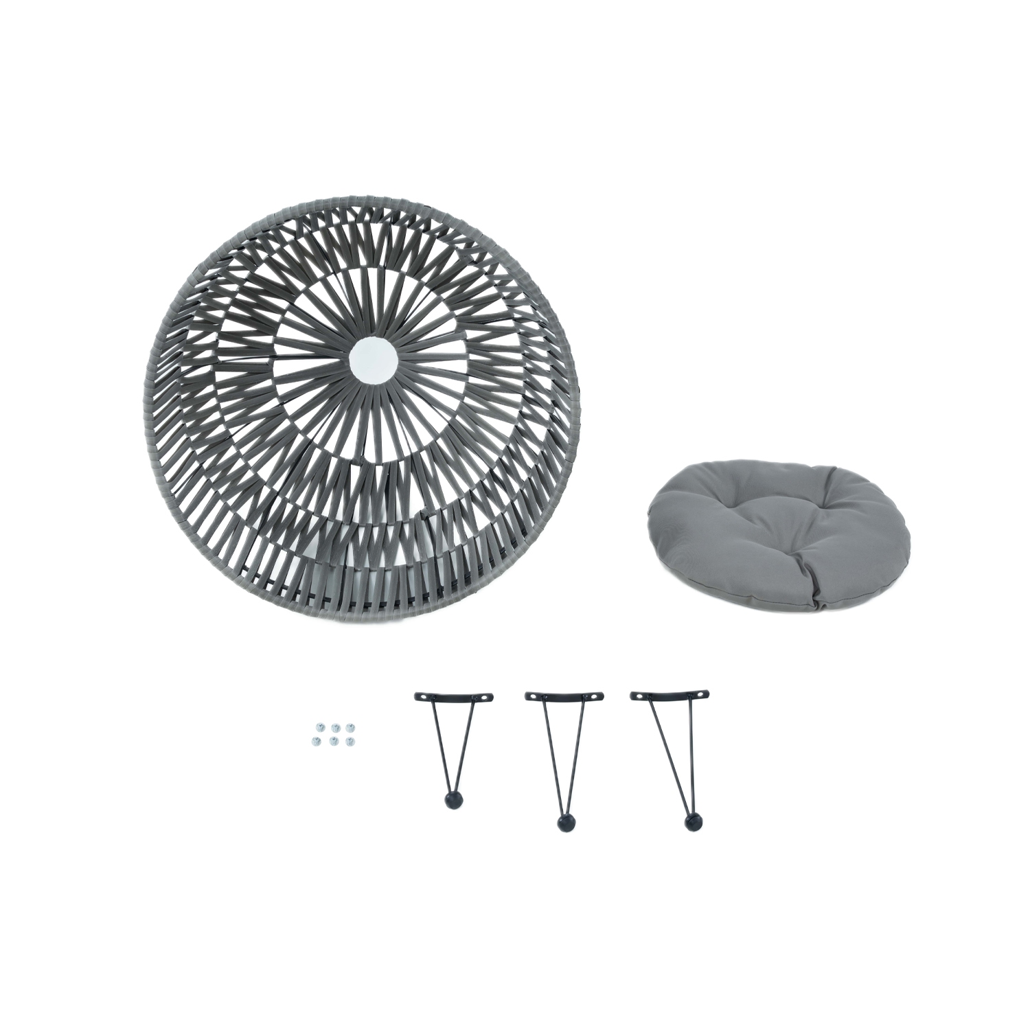 Kingman Handcrafted Pet Chair with Cushion - Grey