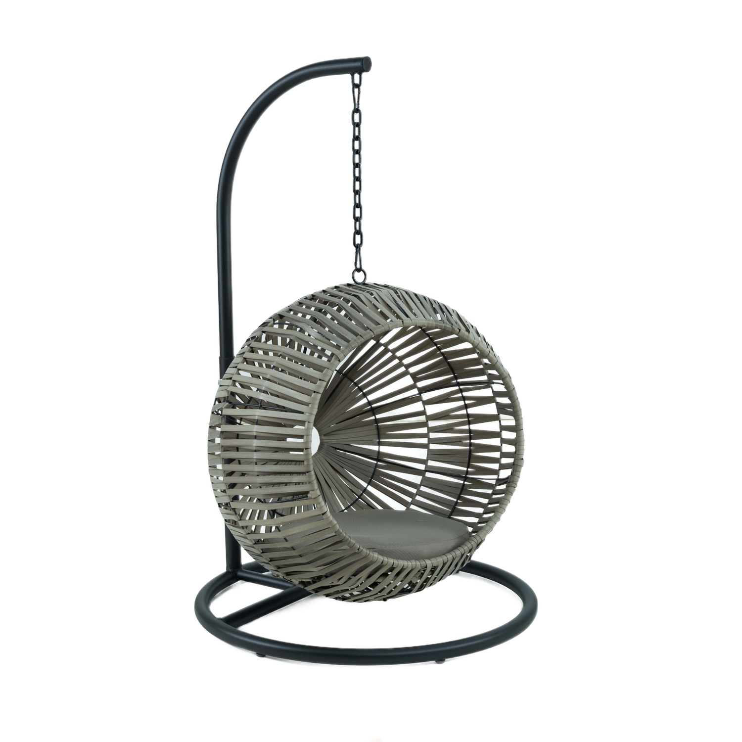 Kingman Handcrafted Porch Swing with Cushion for Pet - Grey