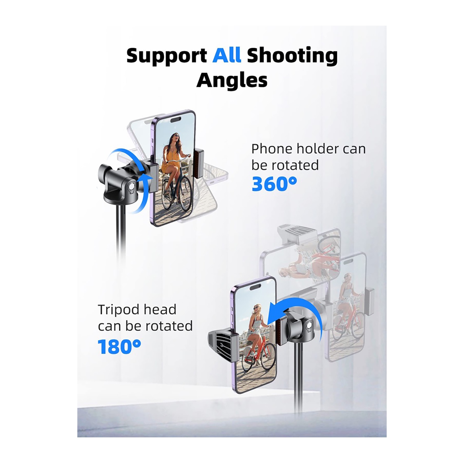 Trépied iPhone 62 po, trépied perche à égoportrait et trépied pour téléphone avec télécommande, trépied pour téléphone iPhone, trépied extensible