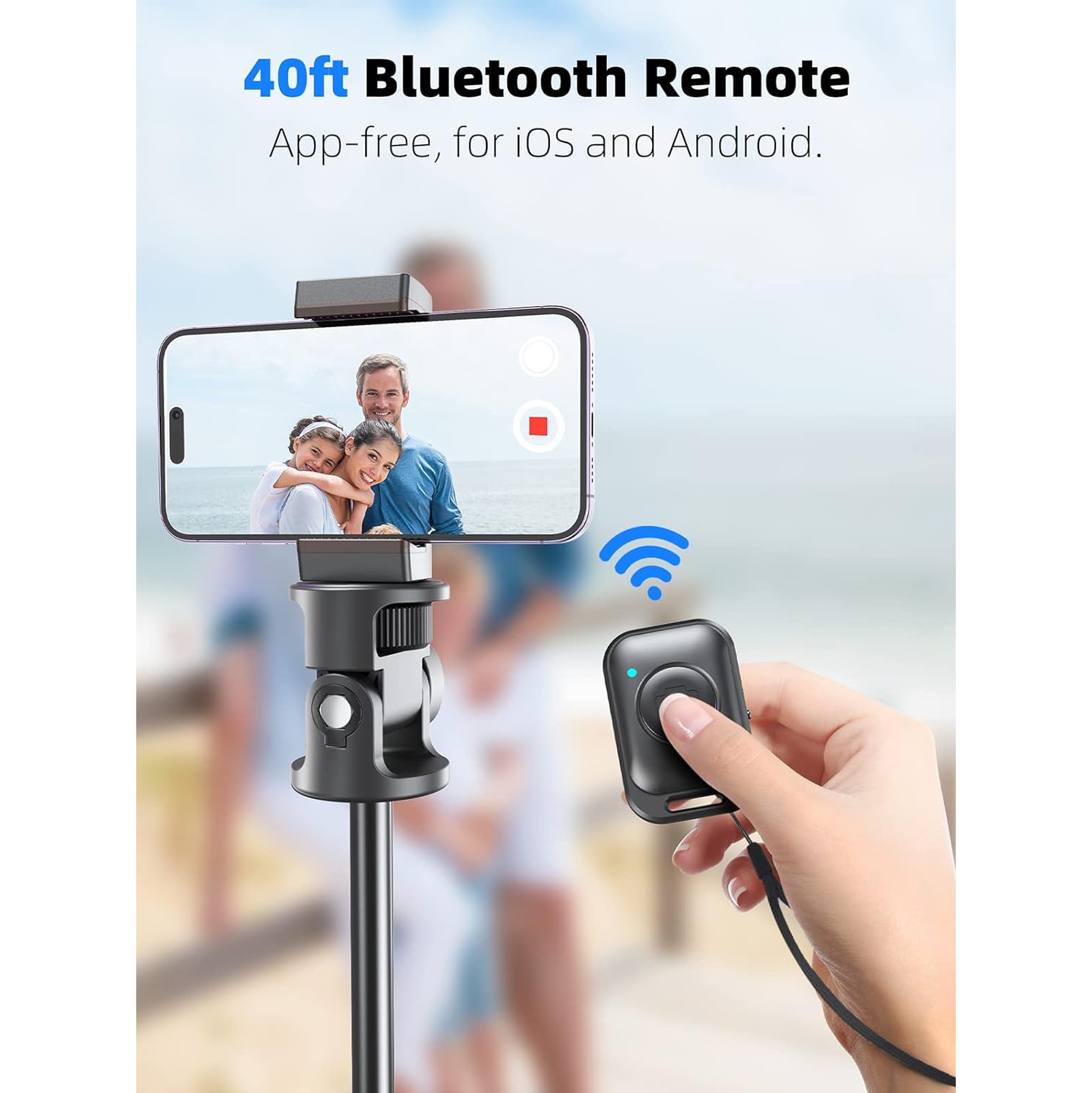 Trépied iPhone 62 po, trépied perche à égoportrait et trépied pour téléphone avec télécommande, trépied pour téléphone iPhone, trépied extensible