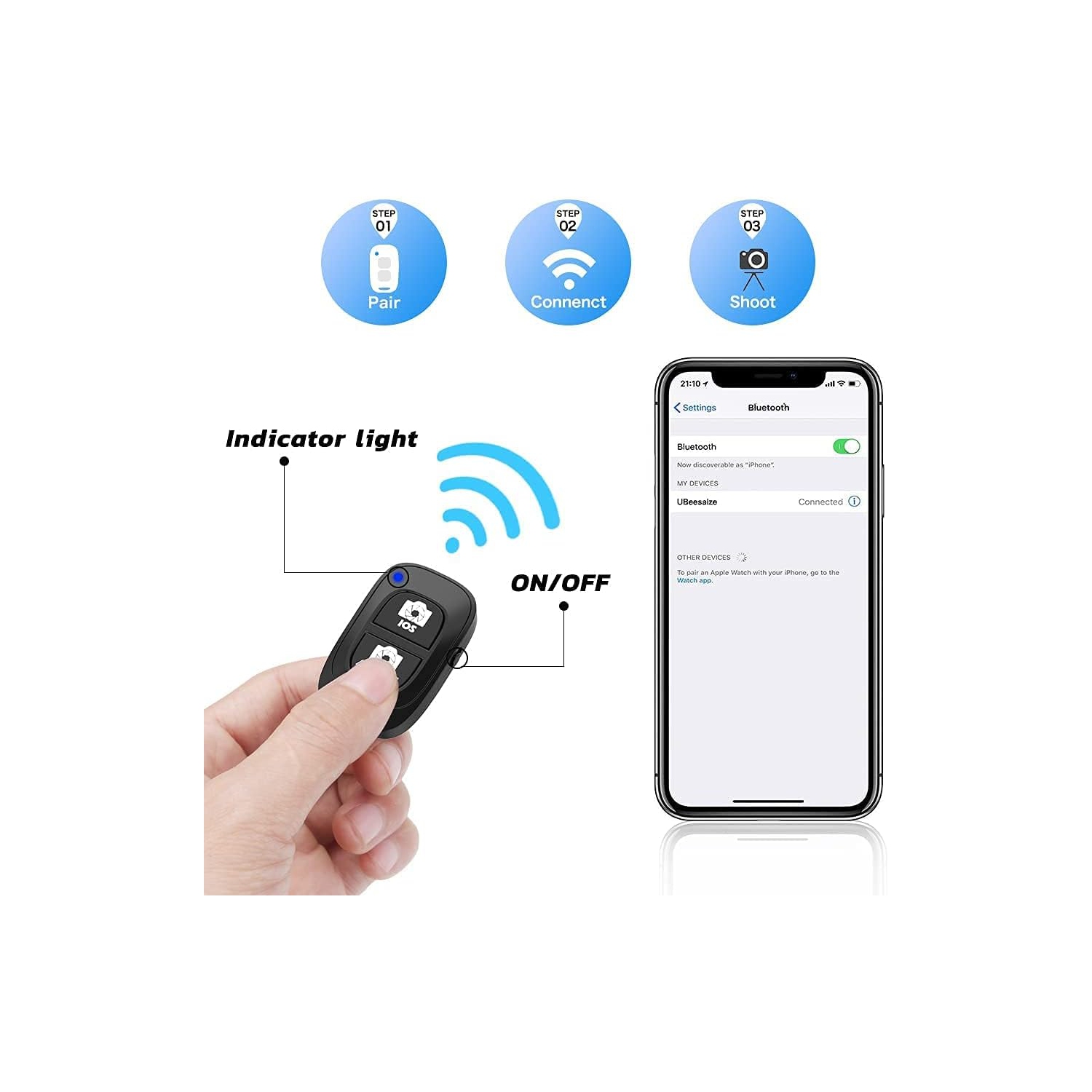 Trépied de voyage vidéo réglable de 50 po, trépied pour téléphone avec support pour téléphone cellulaire et télécommande Bluetooth pour téléphone