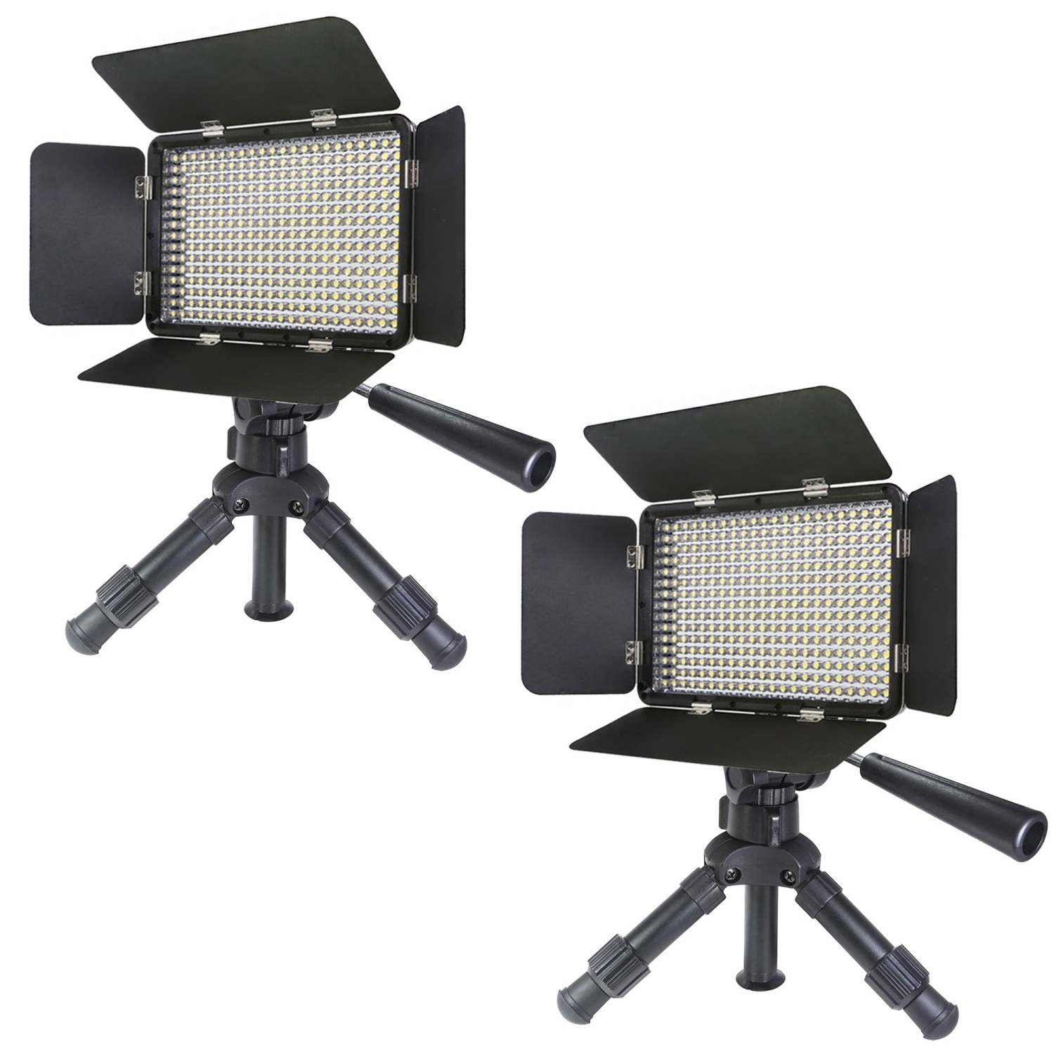 Panneau lumineux DEL à intensité réglable ultramince à haute intensité de 2x W + trépied de 12 po pour vlogueurs