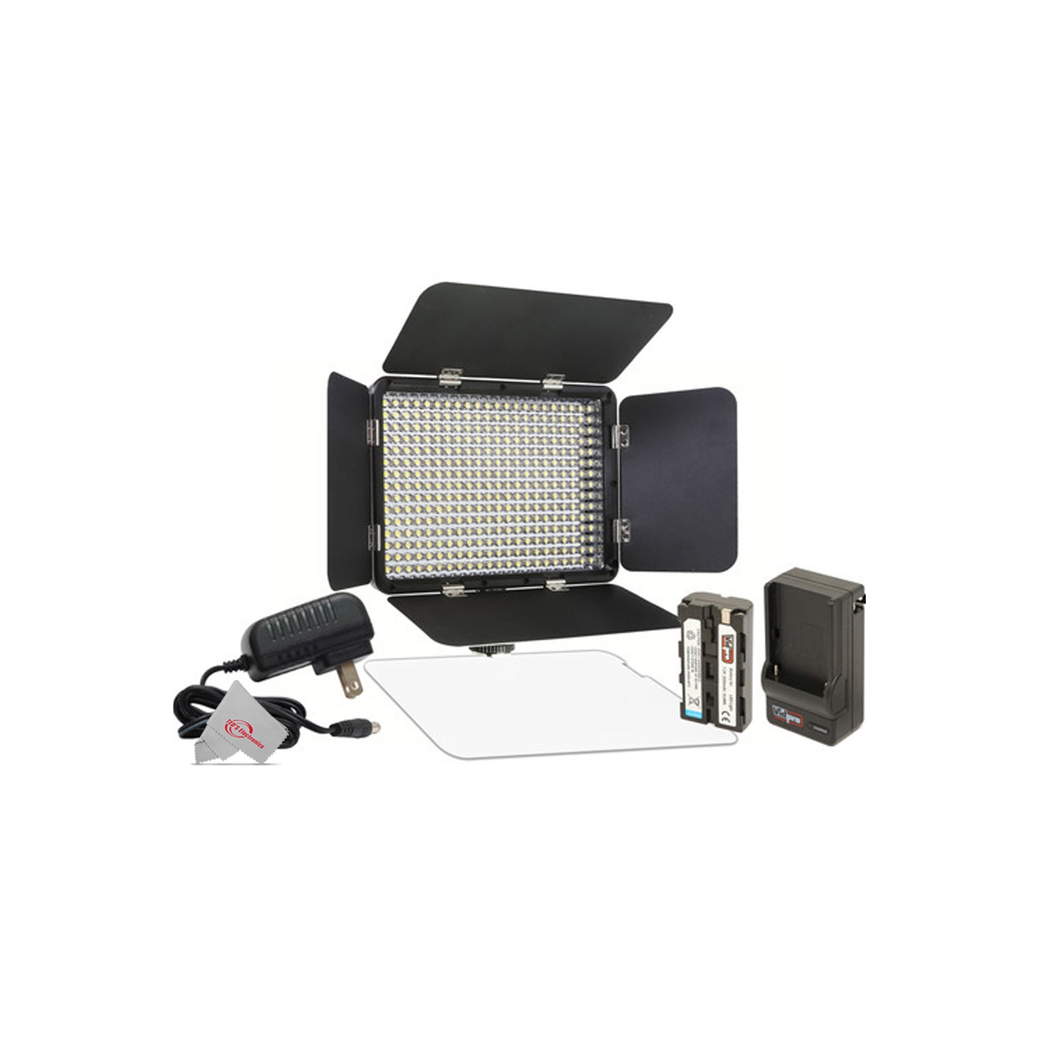 Panneau lumineux DEL à intensité réglable ultramince à haute intensité de 2x W + trépied de 12 po pour vlogueurs