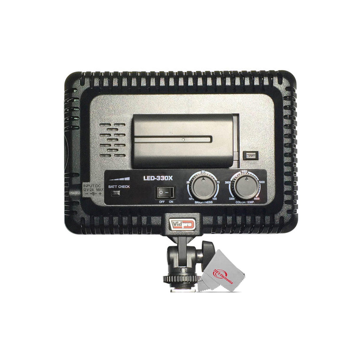 Panneau lumineux DEL à intensité réglable ultramince à haute intensité de 2x W + trépied de 12 po pour vlogueurs