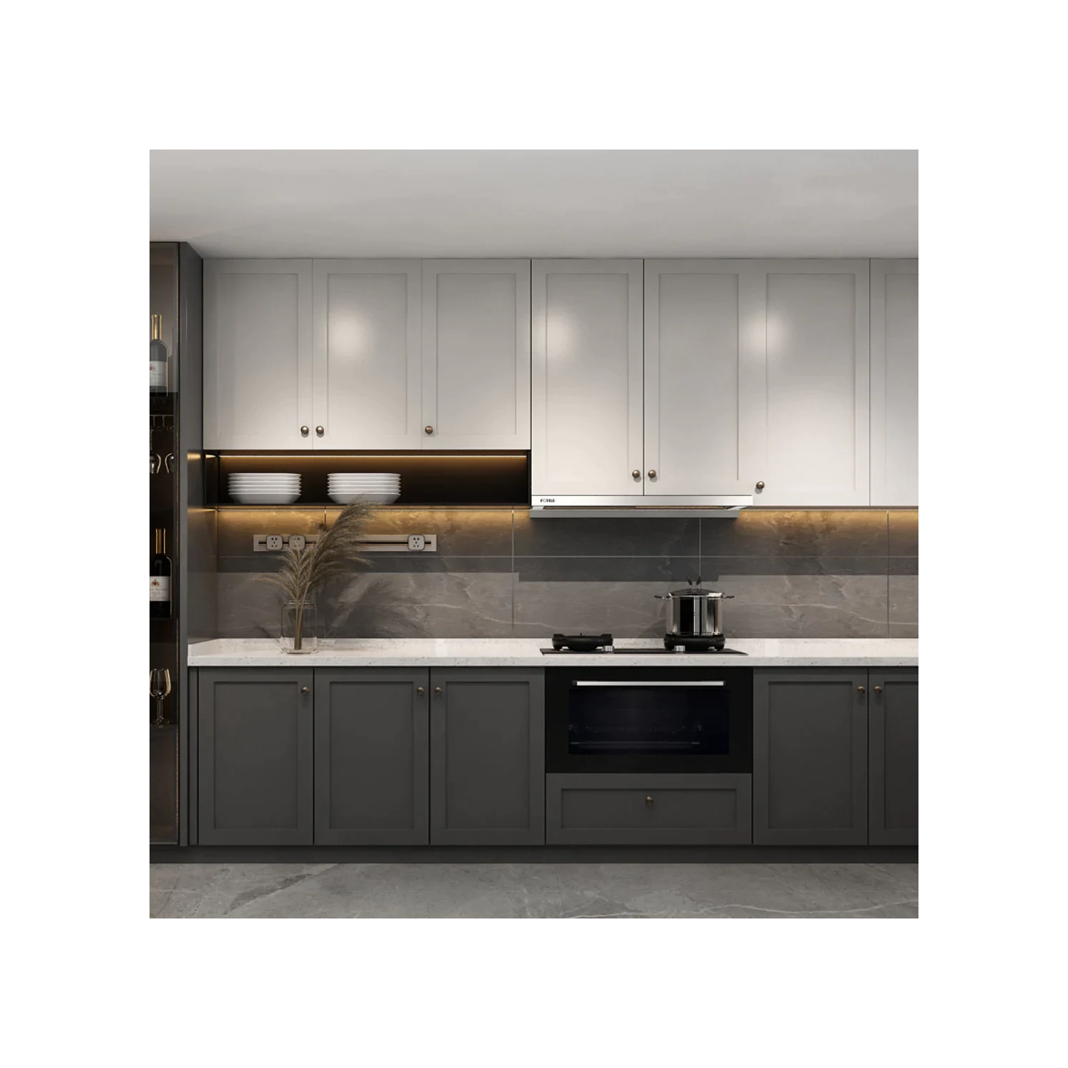 FOTILE BIG3610 36" Insert Range Hood 1200 CFMs with Touchscreen, 3 Speed-settings Boost Mode, Motion Control, Auto Height Adjustment, Delay Shutoff,