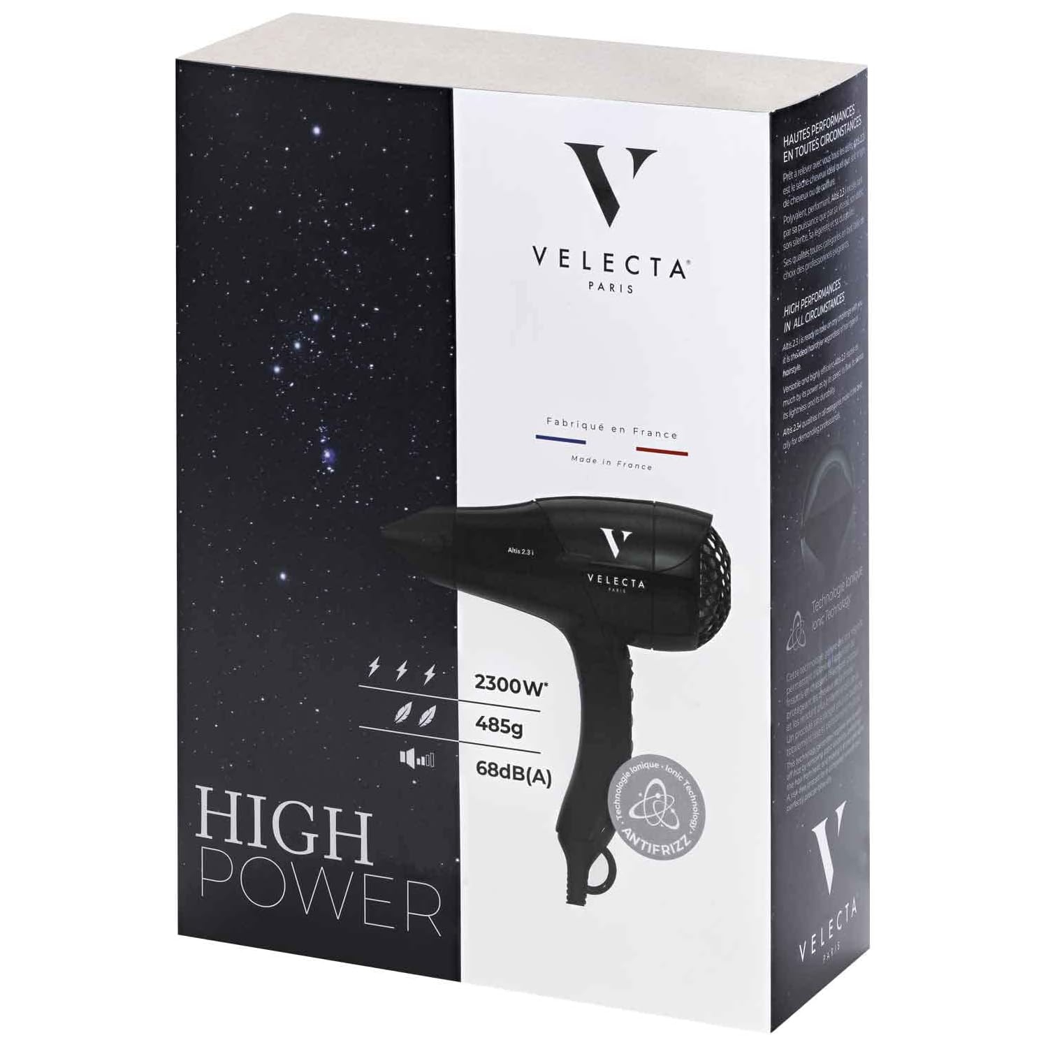 Electa Paris - sèche-cheveux noir Shining Pro TGR Altis 2,3i