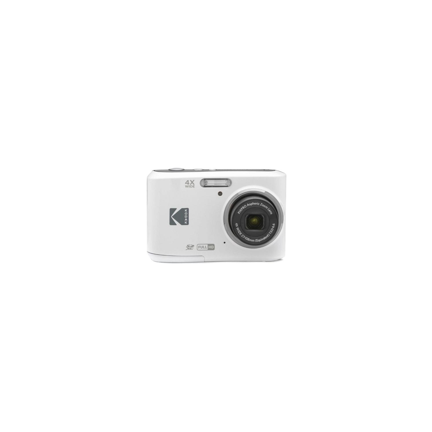 KODAK PIXPRO FZ45-WH 16MP Digital Camera 4X Optical Zoom 27mm Wide Angle 1080P Full HD Video 2.7" LCD Vlogging Camera (White)