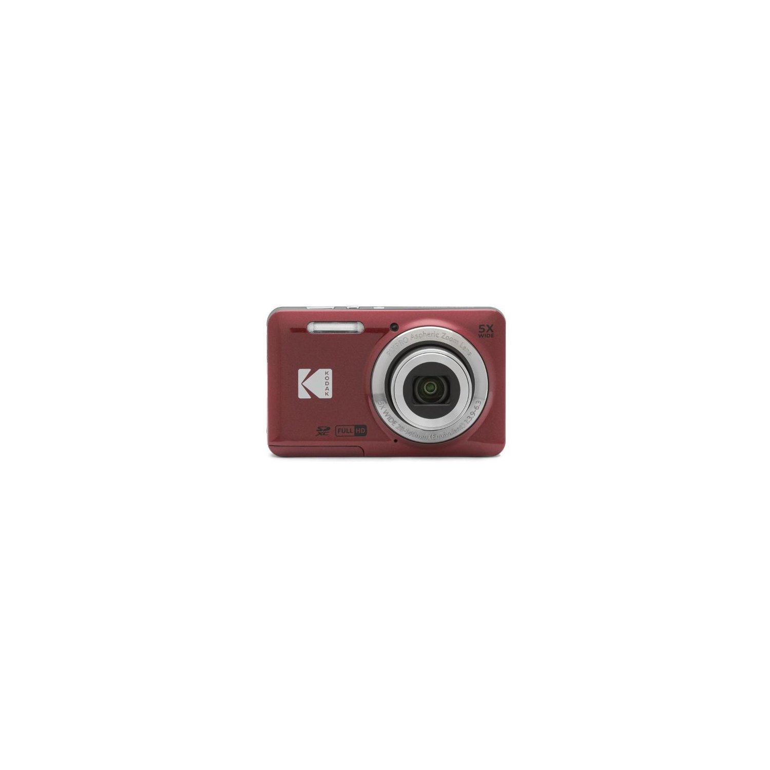 KODAK PIXPRO FZ55-RD 16MP Digital Camera 5X Optical Zoom 28mm Wide Angle 1080P Full HD Video 2.7" LCD Vlogging Camera (Red)