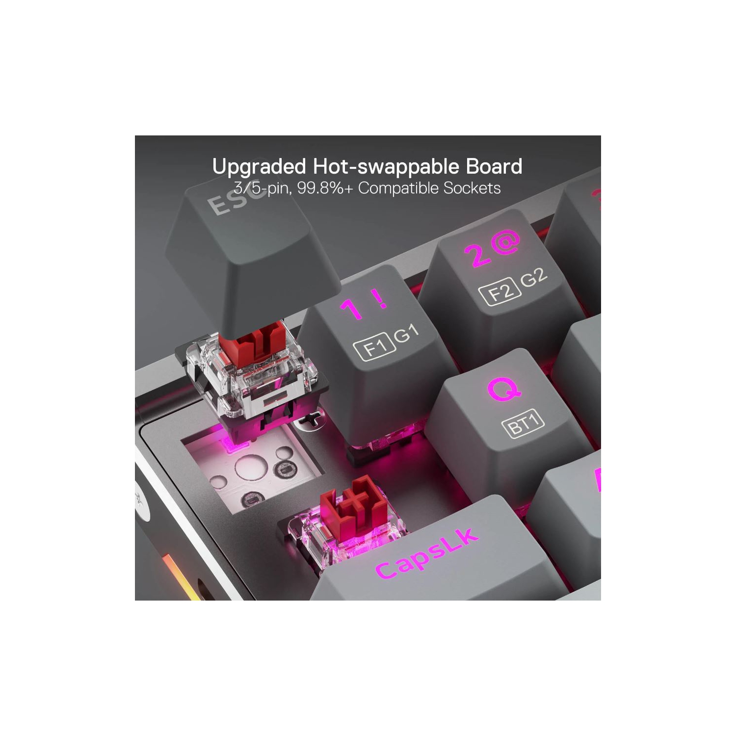 Redragon K641 SHACO PRO clavier mécanique RVB en aluminium à 60 %