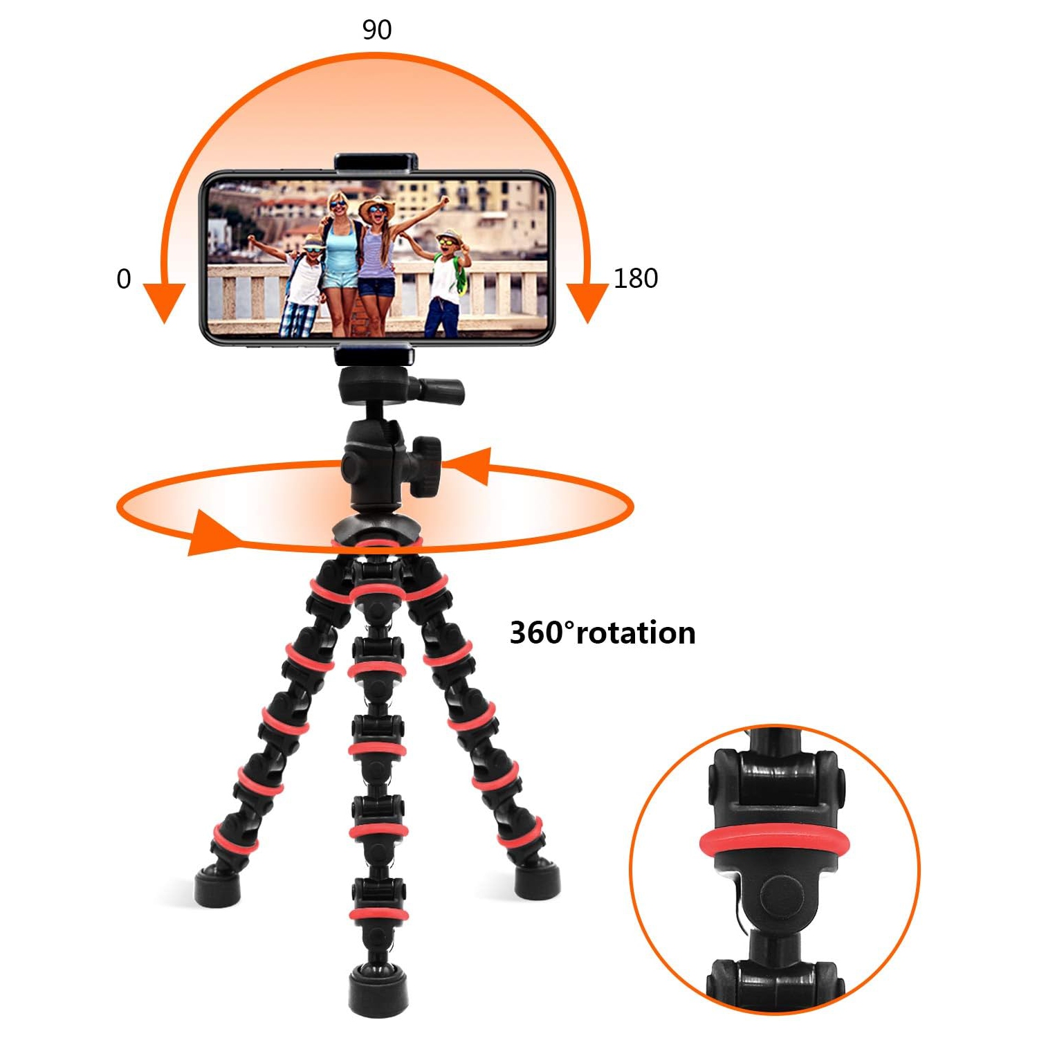 Phone Tripod, Tripod with Wireless Remote Phone Holder as iPhone Tripod, Cell Phone Tripod, Camera Tripod, Travel Tripod,Tabletop Tripod for iPhone