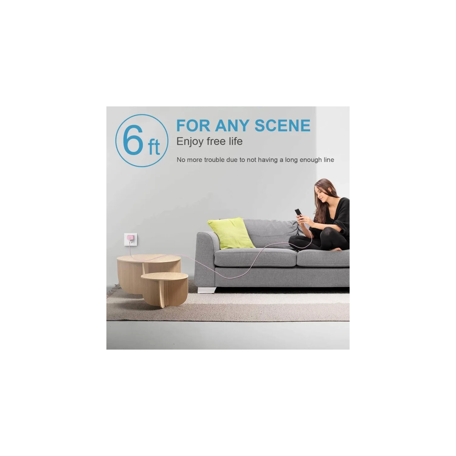 iPhone 14 13 12 11 Fast Charger - Apple MFi Certified 20W PD Pink USB-C Rapid Wall Charger with 6FT Pink Cables - Compatible with iPhone 14/14 Pro/14