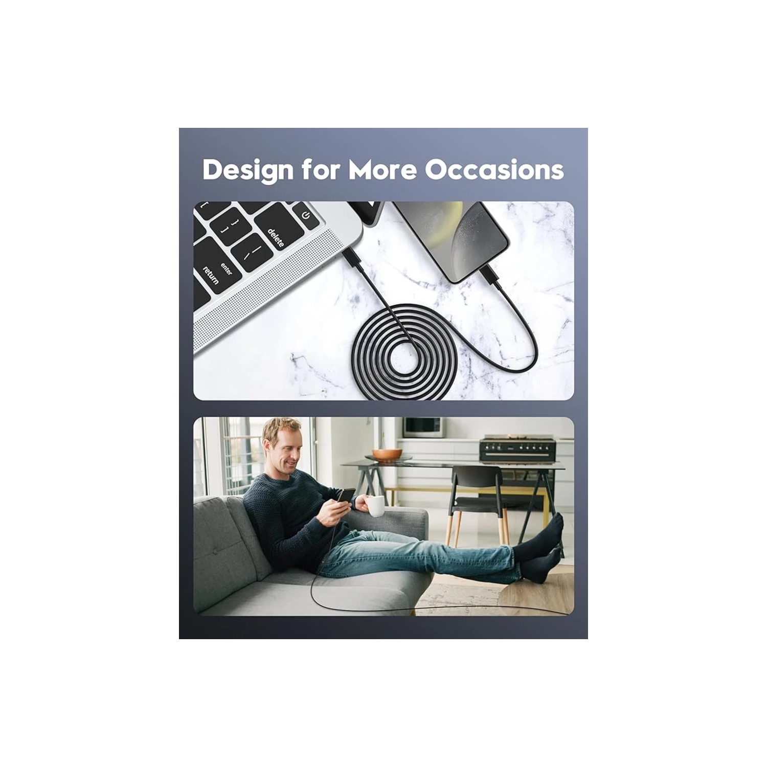 Chargeur mural USB-C 25&nbsp;W Super Fast Charging Block | Paquet de 2 avec câble USB-C à C de 6FT m | pour Samsung Galaxy S24 S23 S22 S21 S20 Ultra