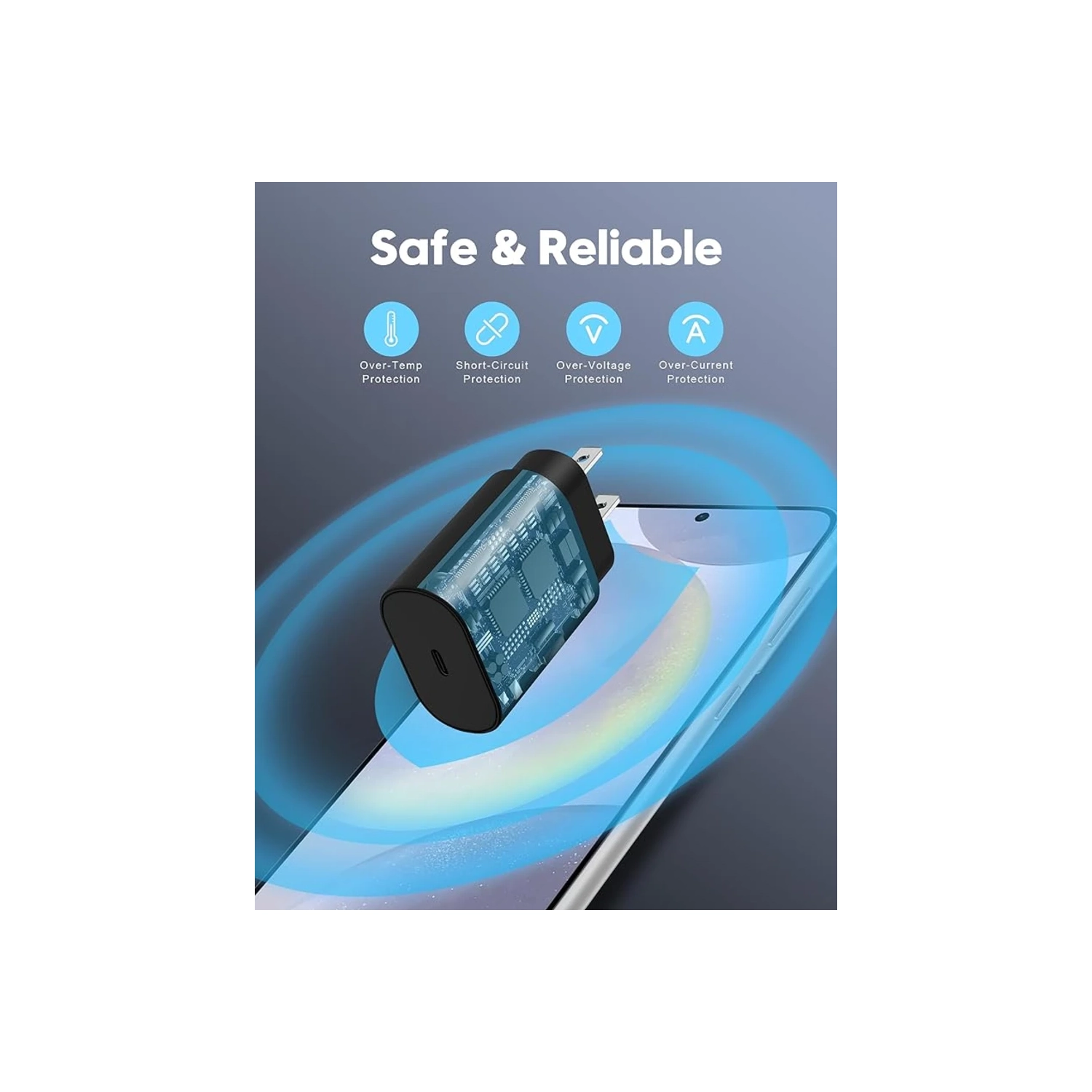 Chargeur mural USB-C 25&nbsp;W Super Fast Charging Block | Paquet de 2 avec câble USB-C à C de 6FT m | pour Samsung Galaxy S24 S23 S22 S21 S20 Ultra