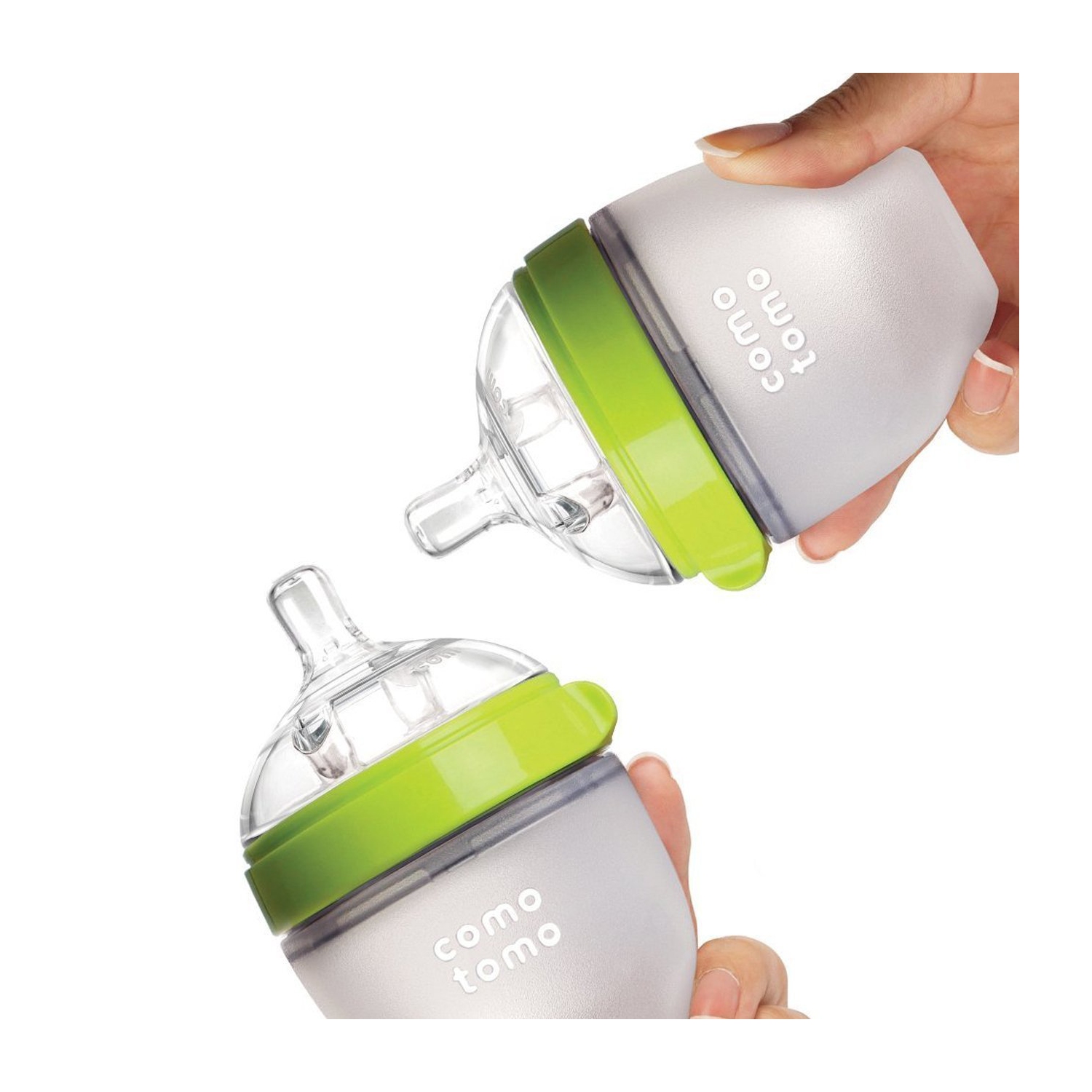 Comotomo Baby Bottle Double Pack- Green