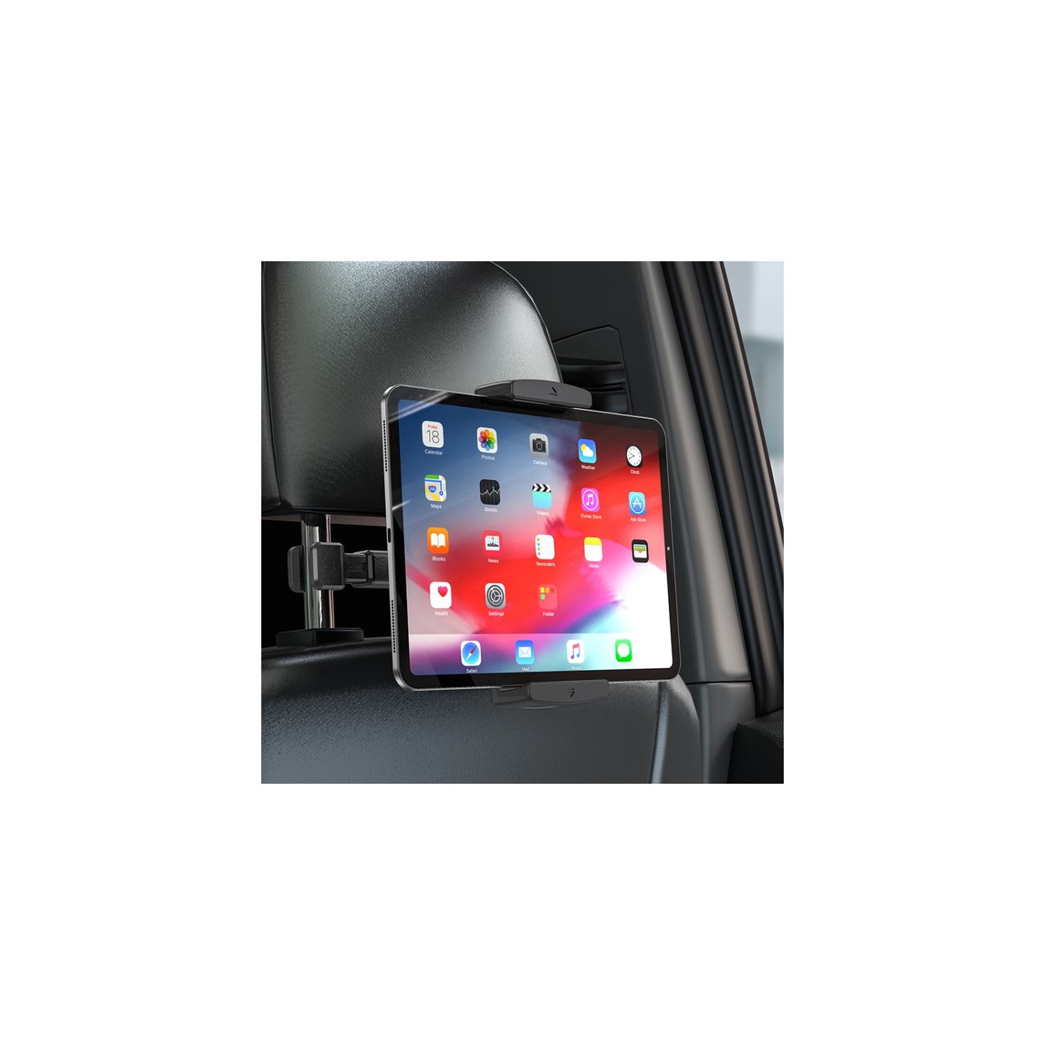Universal 360 Rotating Car Headrest Clip Mount Holder Back Seat Bracket Cradle for iPhone iPad Tablet Smartphone