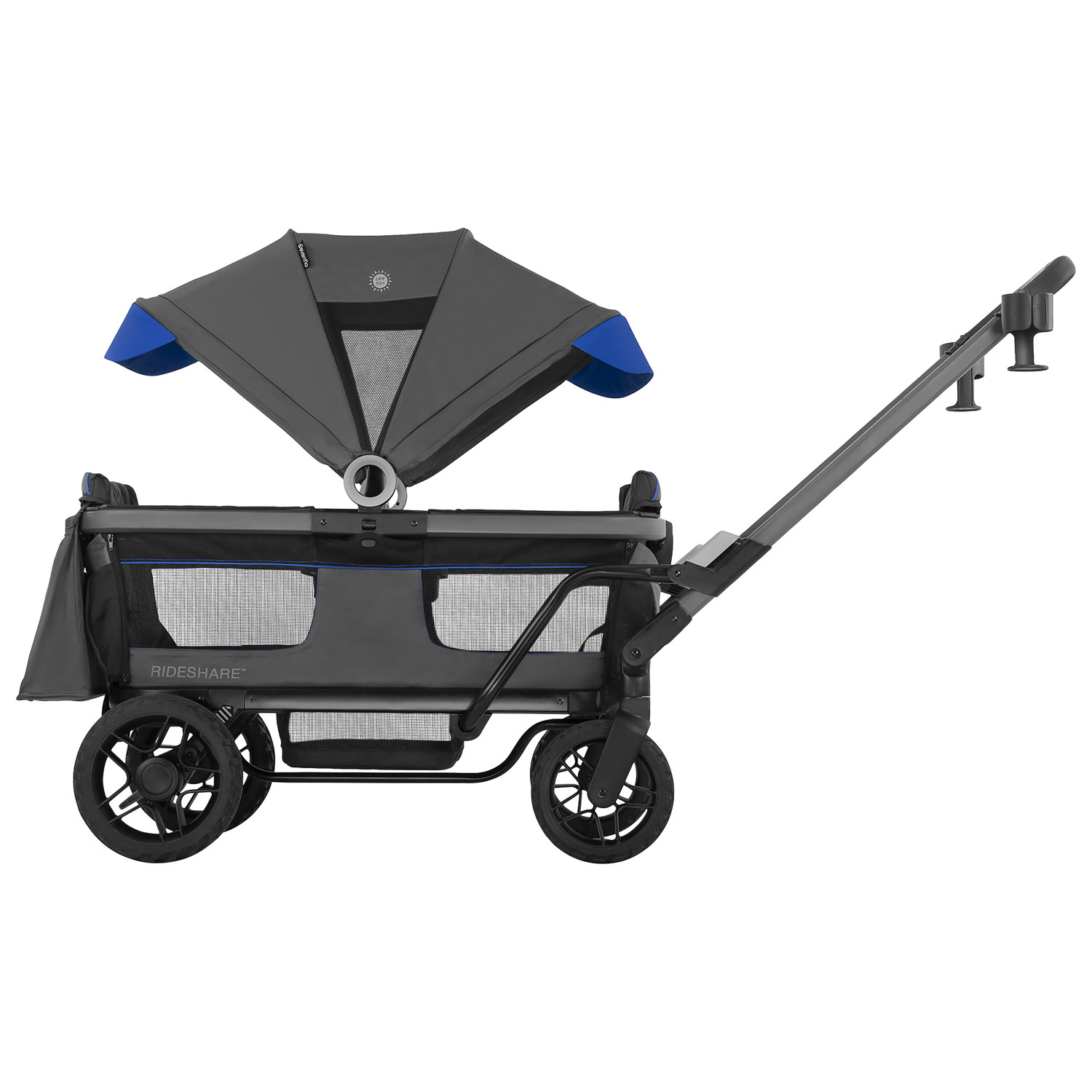 Chariot poussette double Shyft Rideshare d'Evenflo - Bleu électrique