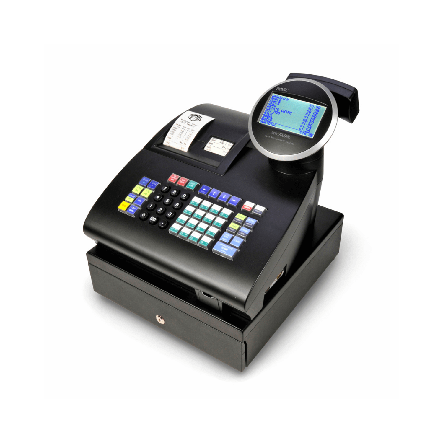 Royal Alpha Thermal Printing Cash Register - Black -