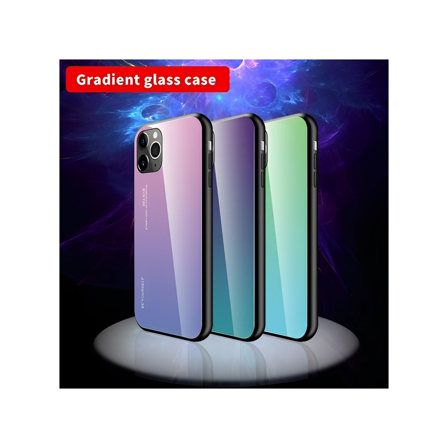 Gradient Glass Case for iPhone 12 and 12 PRO, Slim Thin Anti-Scratch Shockproof Protective Case, Tempered Glass Back Cover-FREE SHIPPING