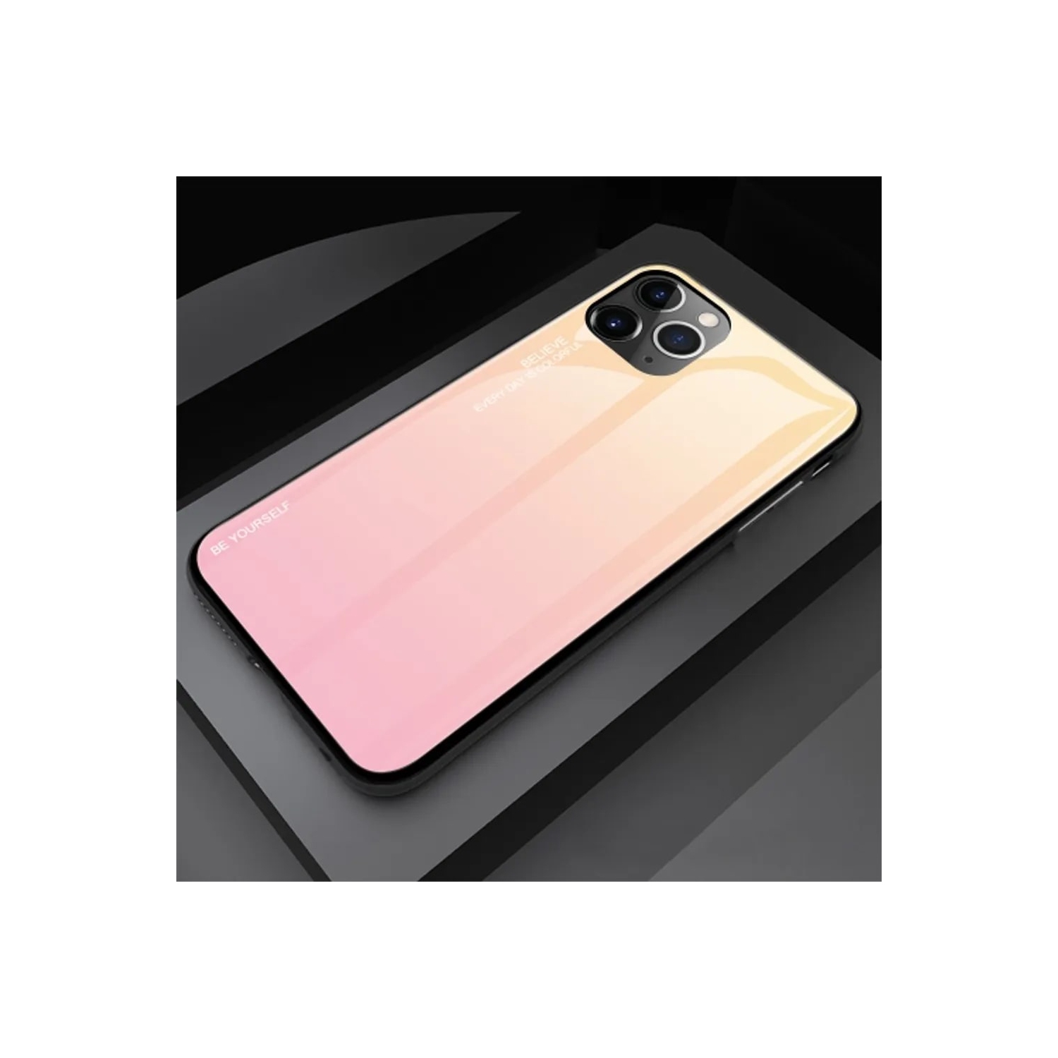 Gradient Glass Case for iPhone 12 and 12 PRO, Slim Thin Anti-Scratch Shockproof Protective Case, Tempered Glass Back Cover-FREE SHIPPING